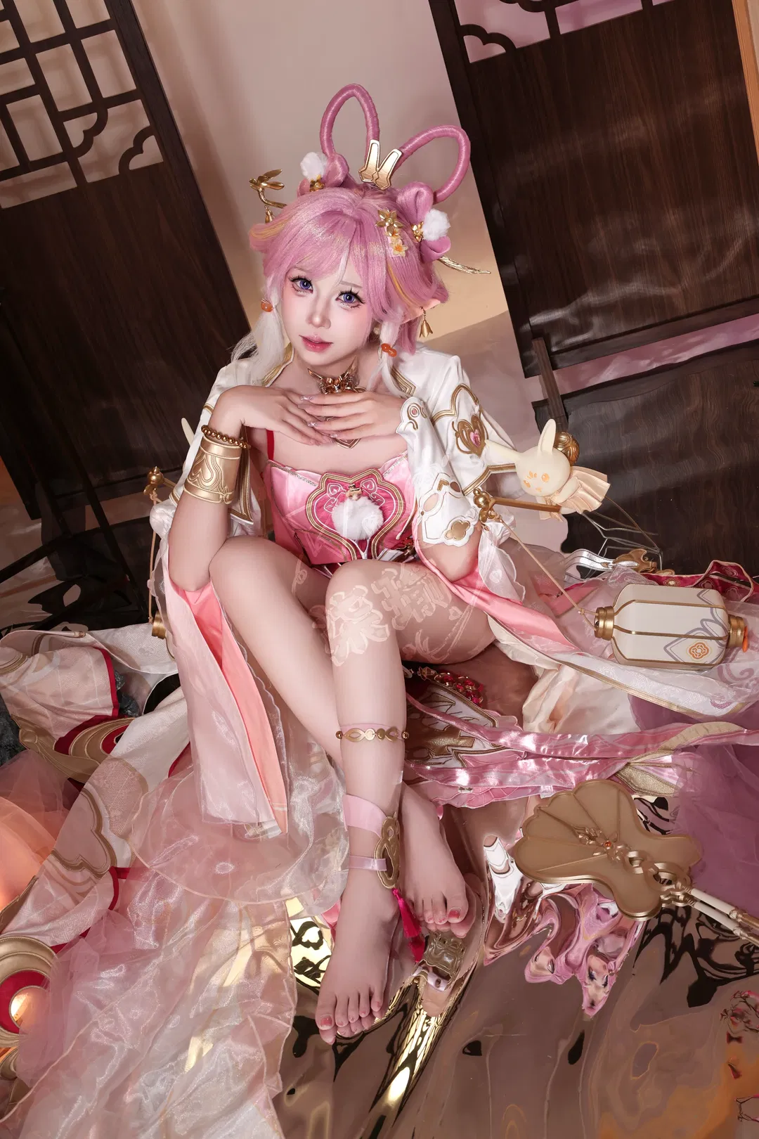【爱莉希雅cos】崩坏3的粉色妖精小姐来啦 - 第 1 张