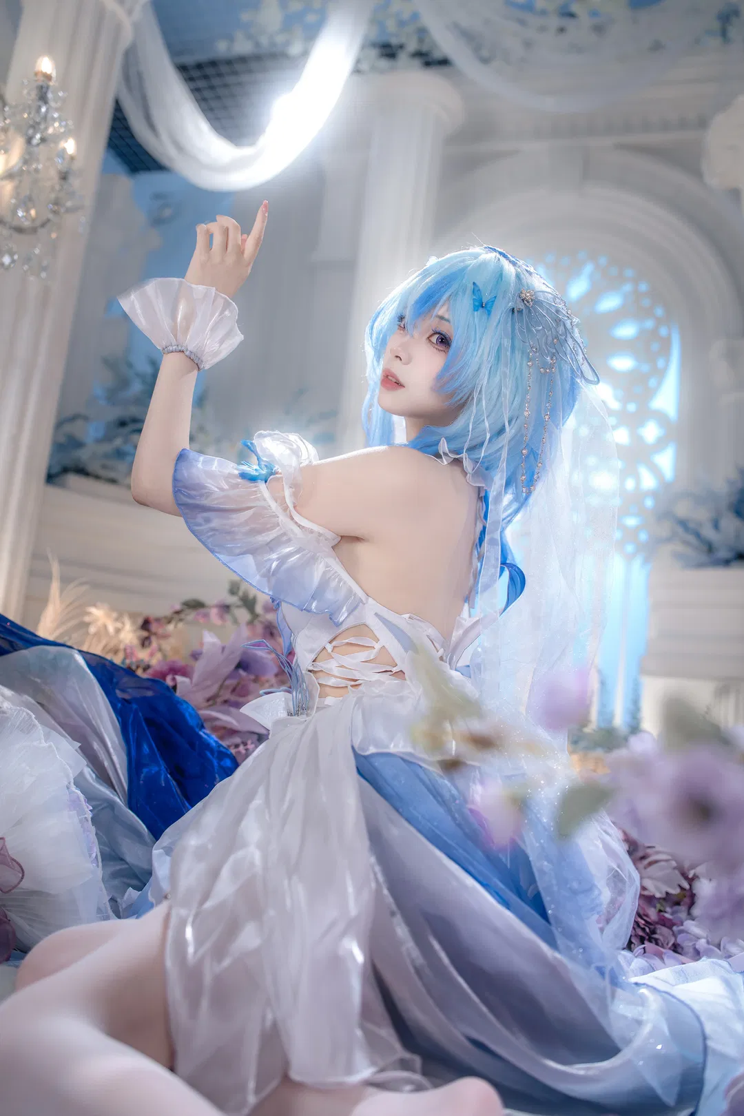 【守岸人cos】鳴潮花嫁，一夢入花間白紗落下 - 第 12 張