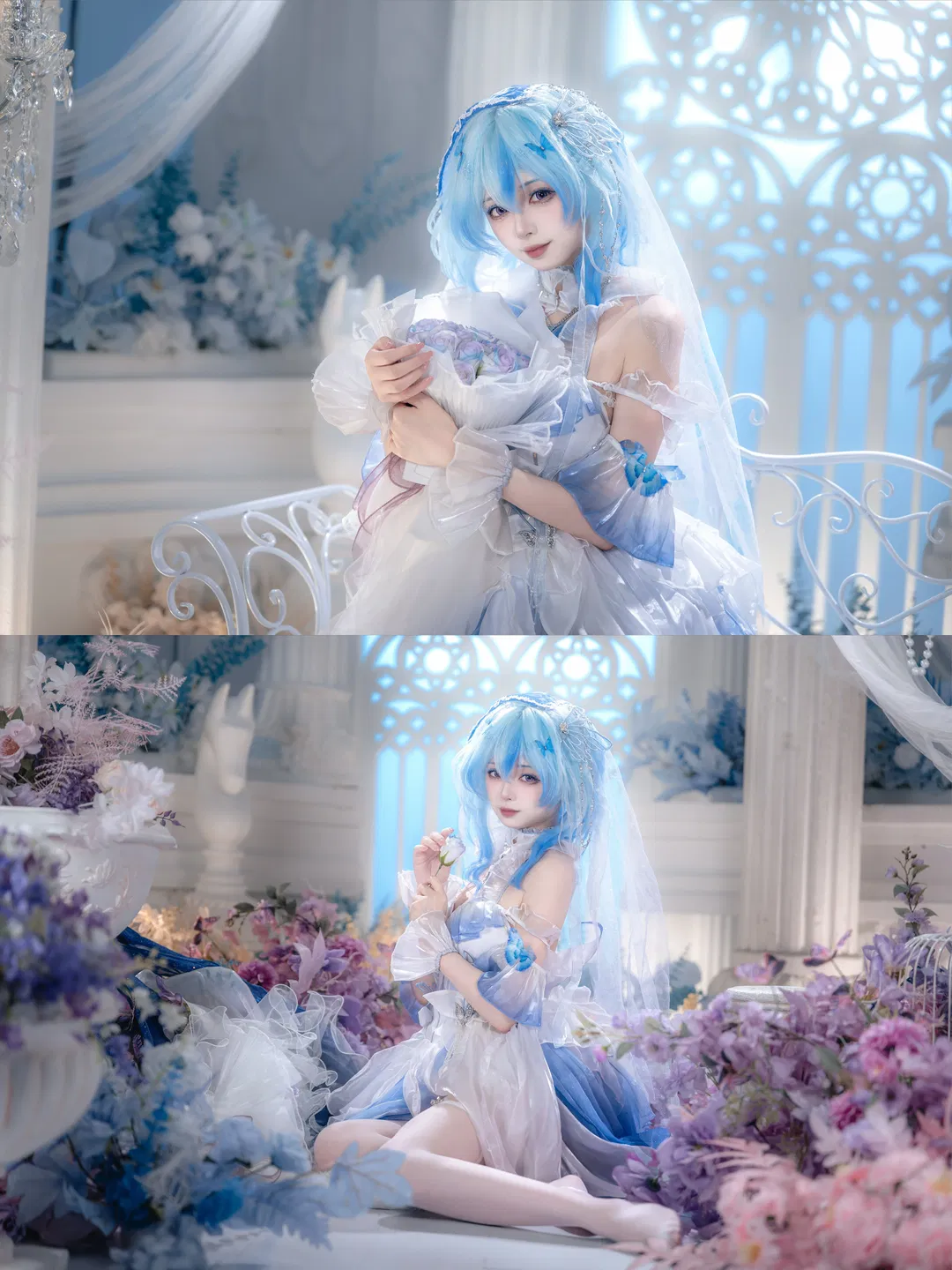 【守岸人cos】鳴潮花嫁，一夢入花間白紗落下 - 第 6 張