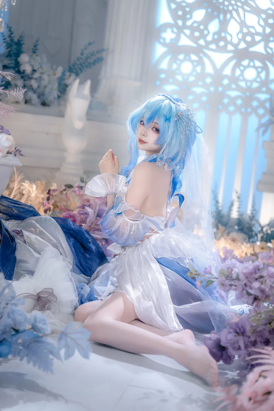 【守岸人cos】鳴潮花嫁，一夢入花間白紗落下 - 第 7 張