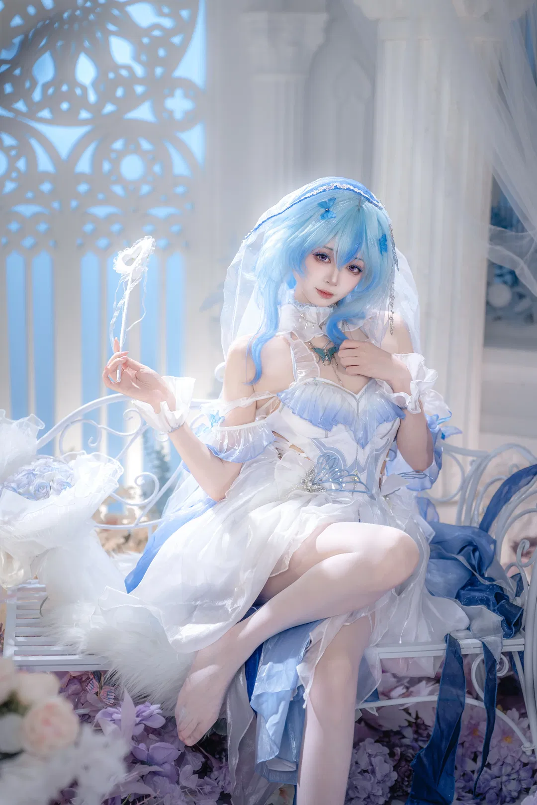 【守岸人cos】鳴潮花嫁，一夢入花間白紗落下 - 第 8 張
