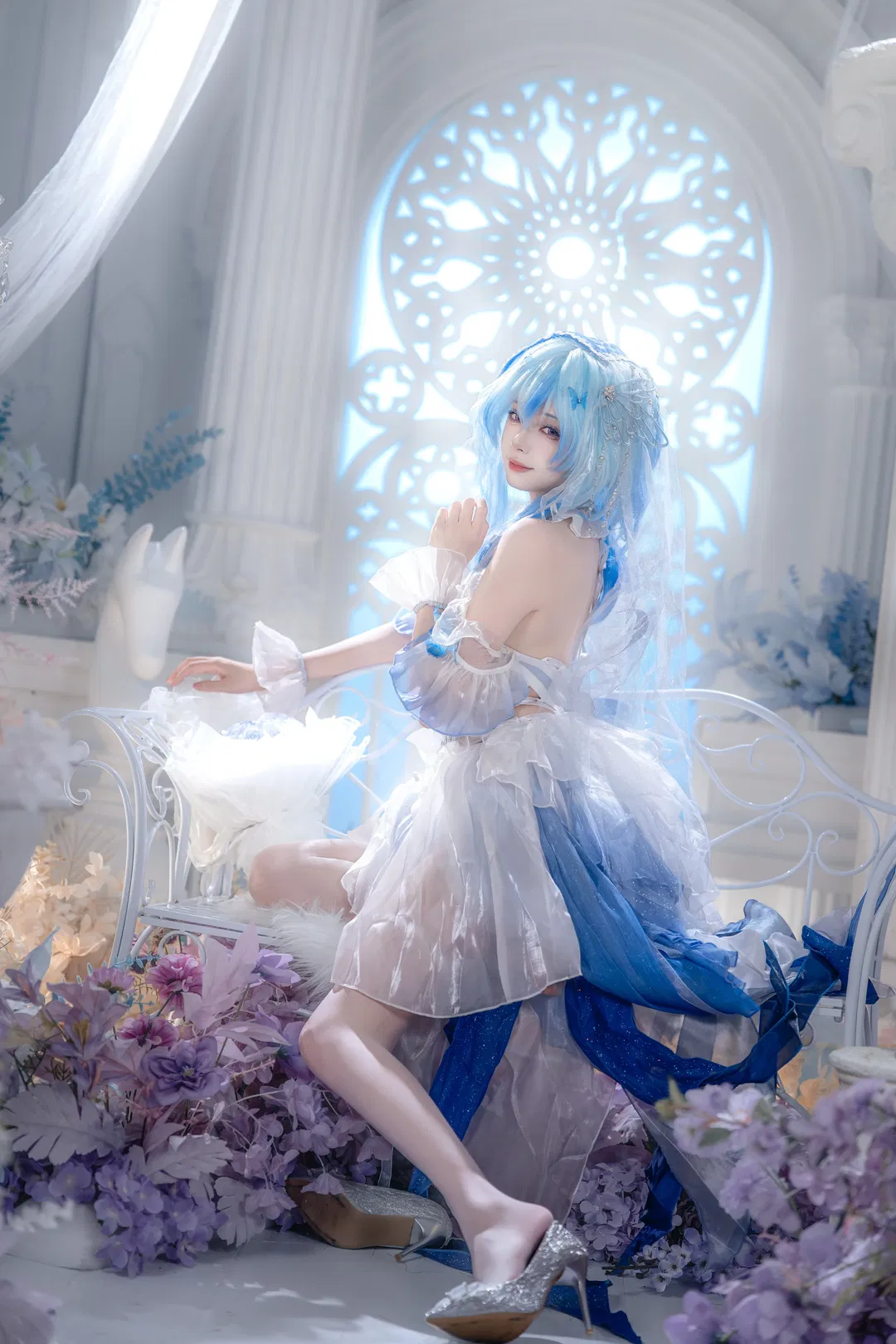 【守岸人cos】鳴潮花嫁，一夢入花間白紗落下 - 第 9 張