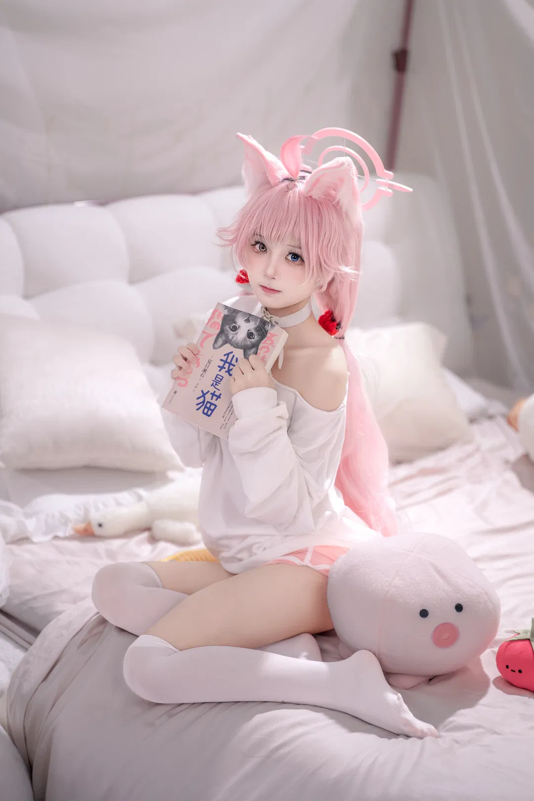 【小鳥遊星野cos】蔚藍檔案的貓耳少女，今天也想偷偷懶 - 第 1 張