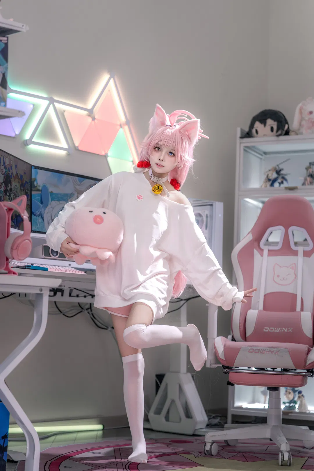【小鳥遊星野cos】蔚藍檔案的貓耳少女，今天也想偷偷懶 - 第 11 張