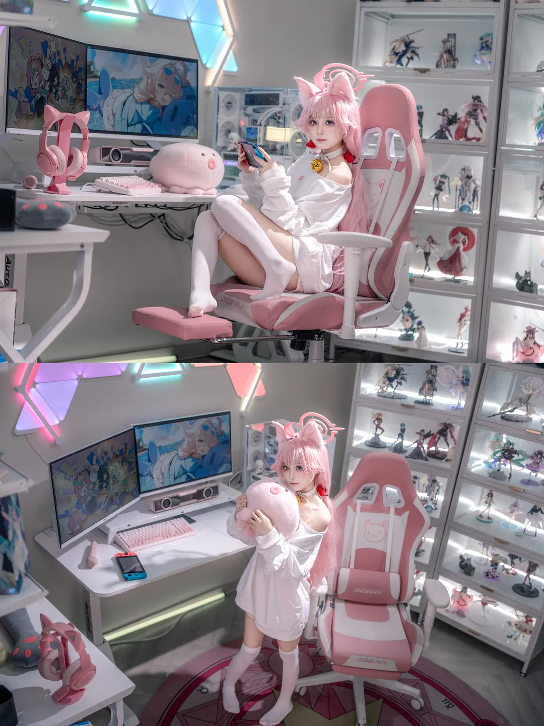 【小鳥遊星野cos】蔚藍檔案的貓耳少女，今天也想偷偷懶 - 第 12 張