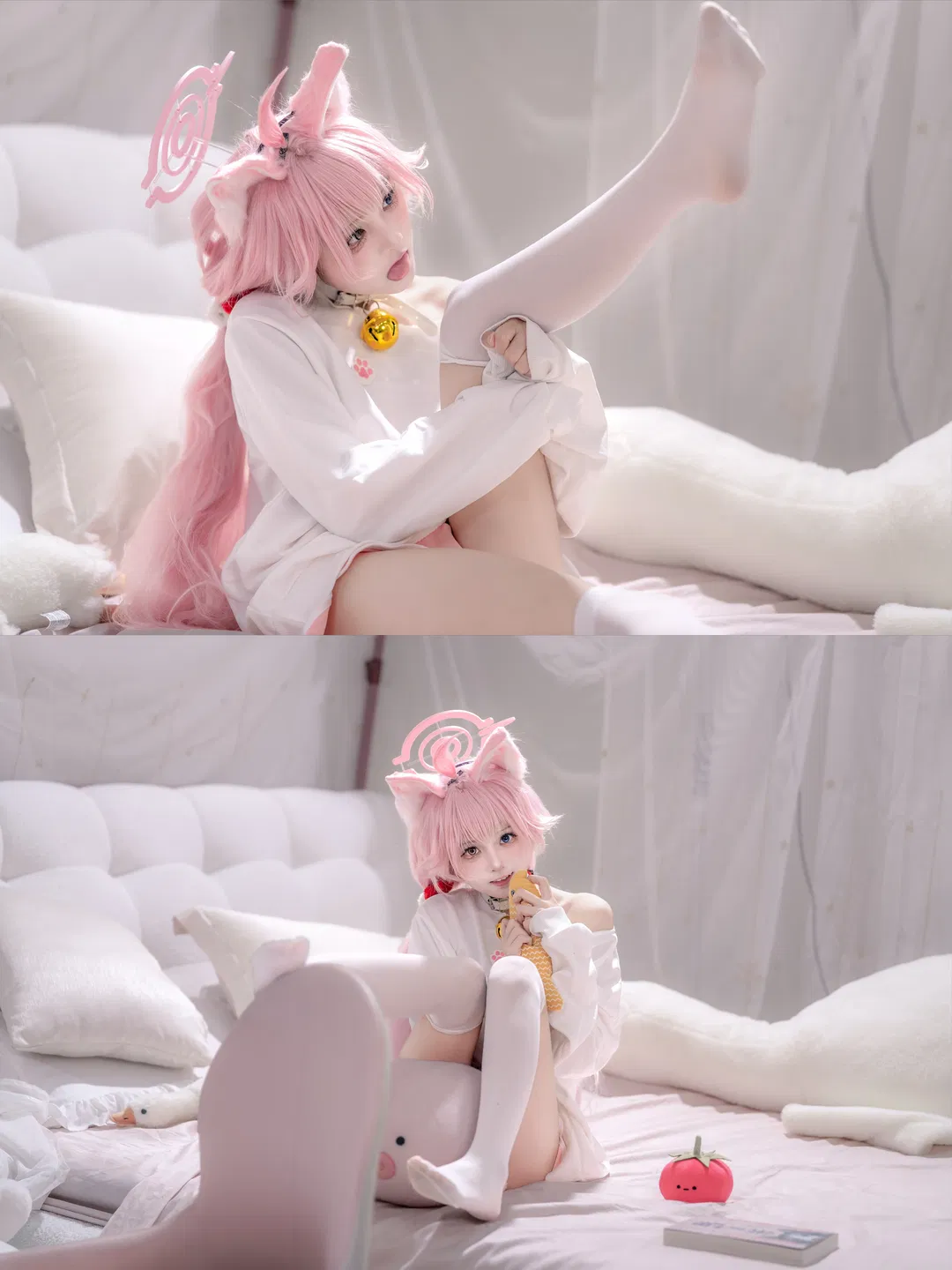 【小鳥遊星野cos】蔚藍檔案的貓耳少女，今天也想偷偷懶 - 第 2 張