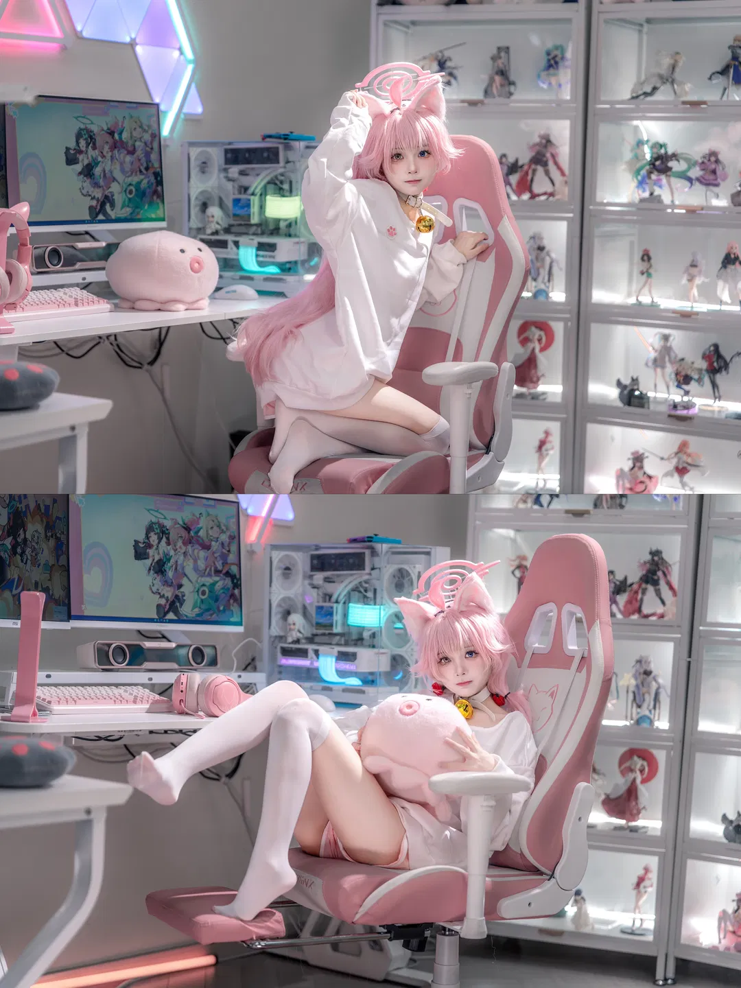 【小鳥遊星野cos】蔚藍檔案的貓耳少女，今天也想偷偷懶 - 第 8 張