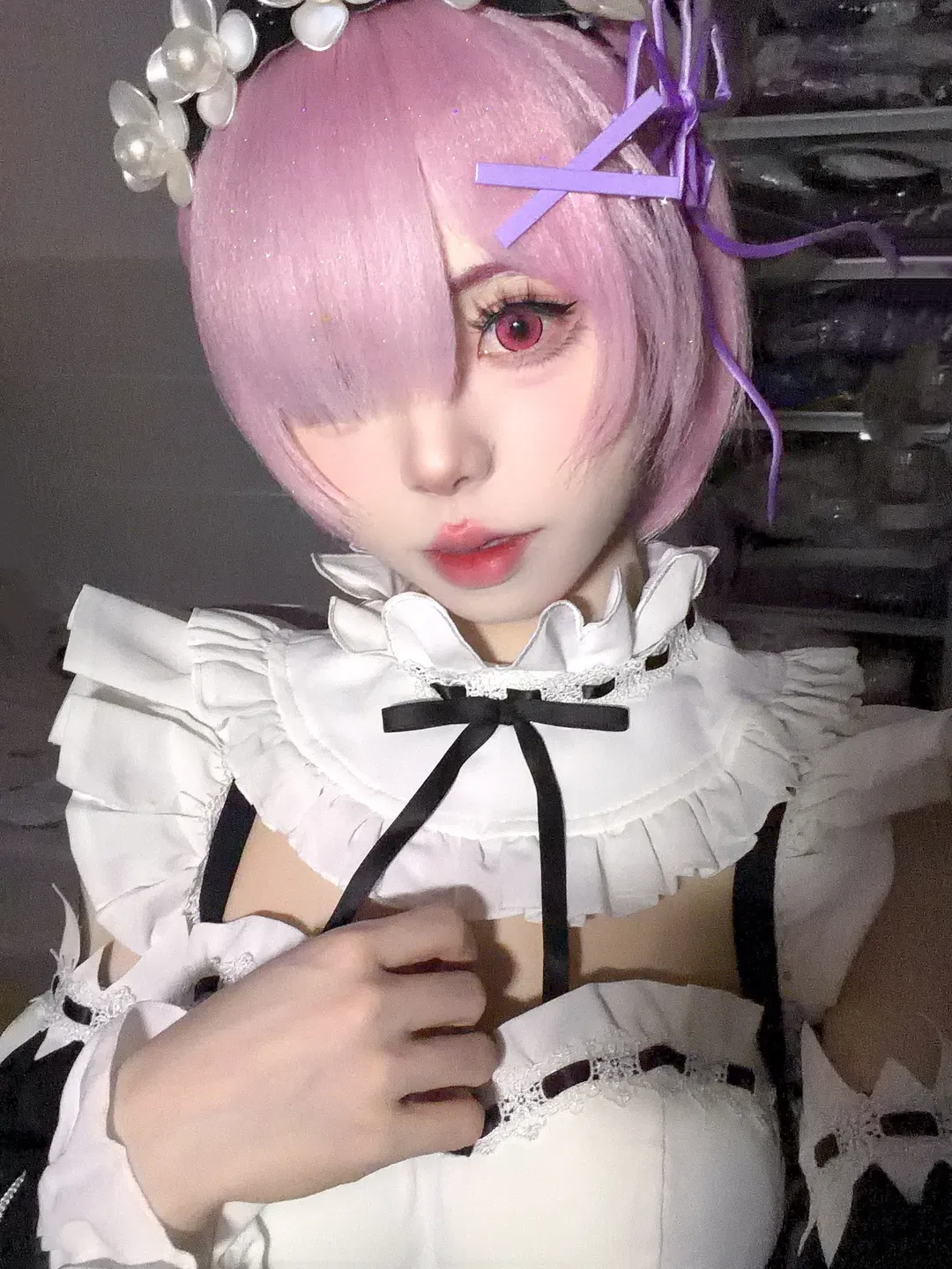 【拉姆cos】從零開始的異世界 粉色短髮與蕾絲女僕裝的還原日常 - 第 1 張