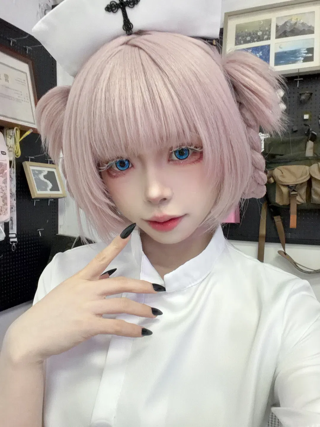 【七草荠cos】护士服白棚初体验，没有鞋真的会谢 - 第 1 张