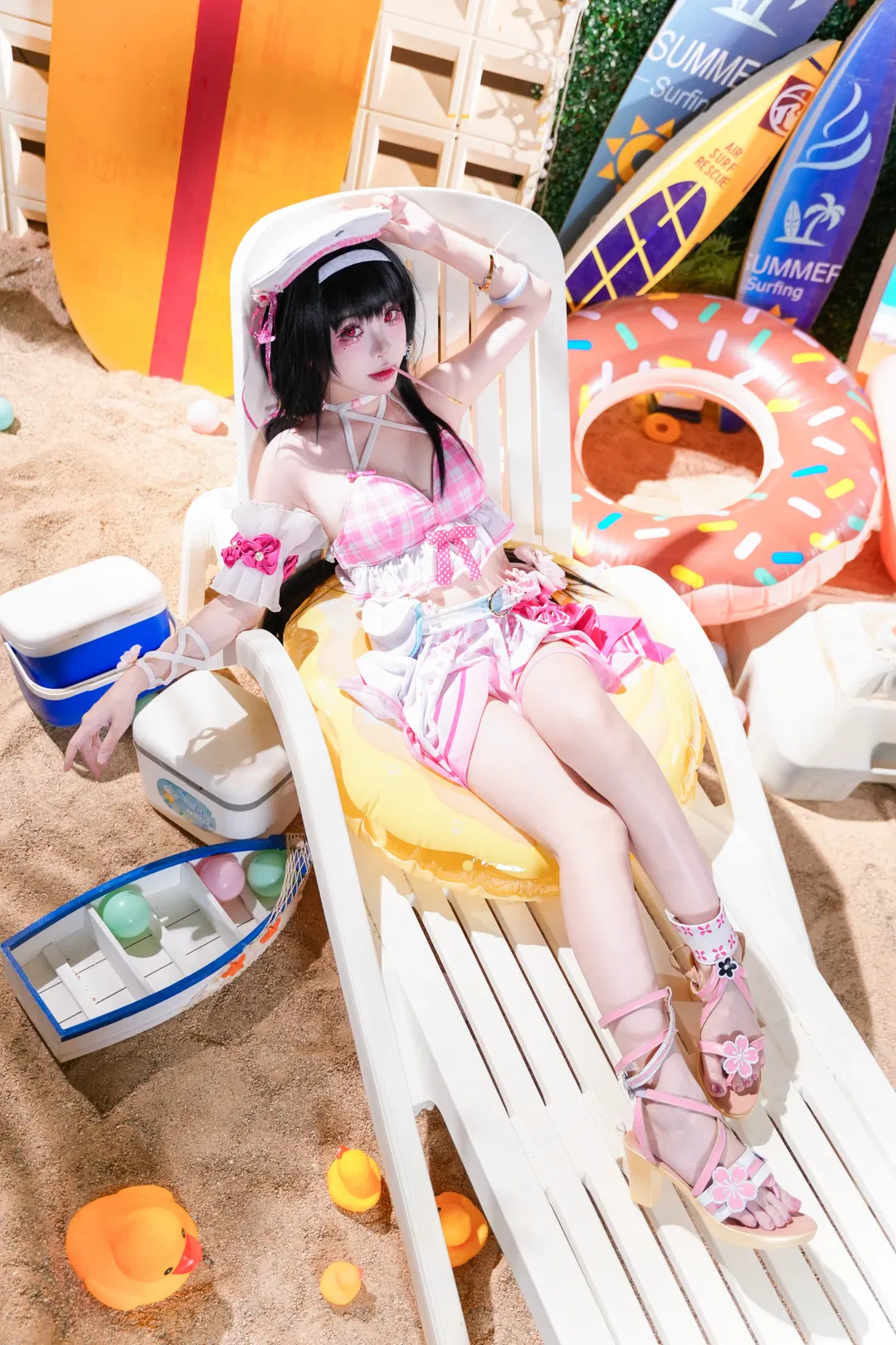 【千咲cos】鸣潮夏日海滩泳装拍摄记录 - 第 2 张