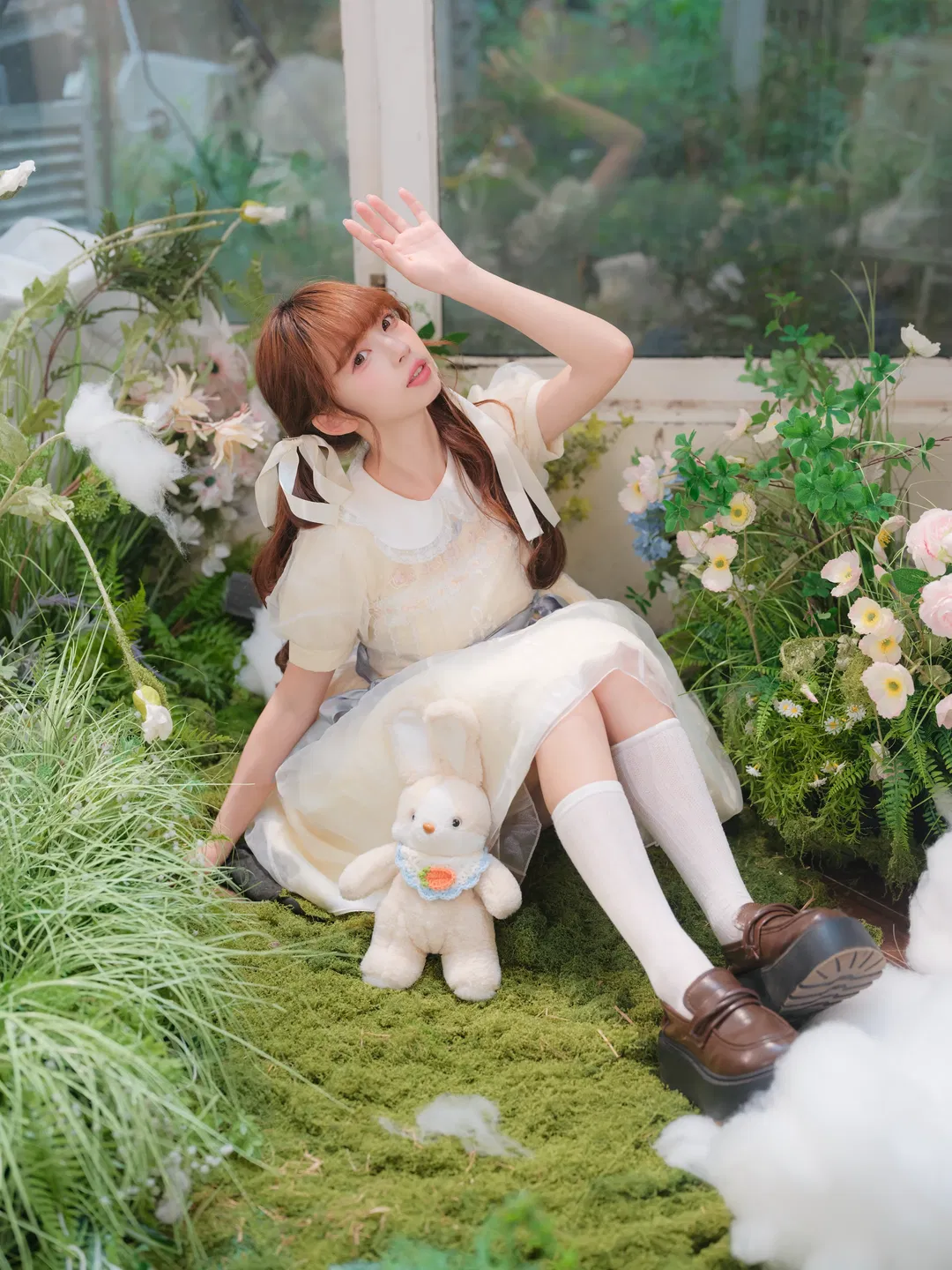 法式复古洋装写真 温室花园里的童话感拉满 - 第 4 张
