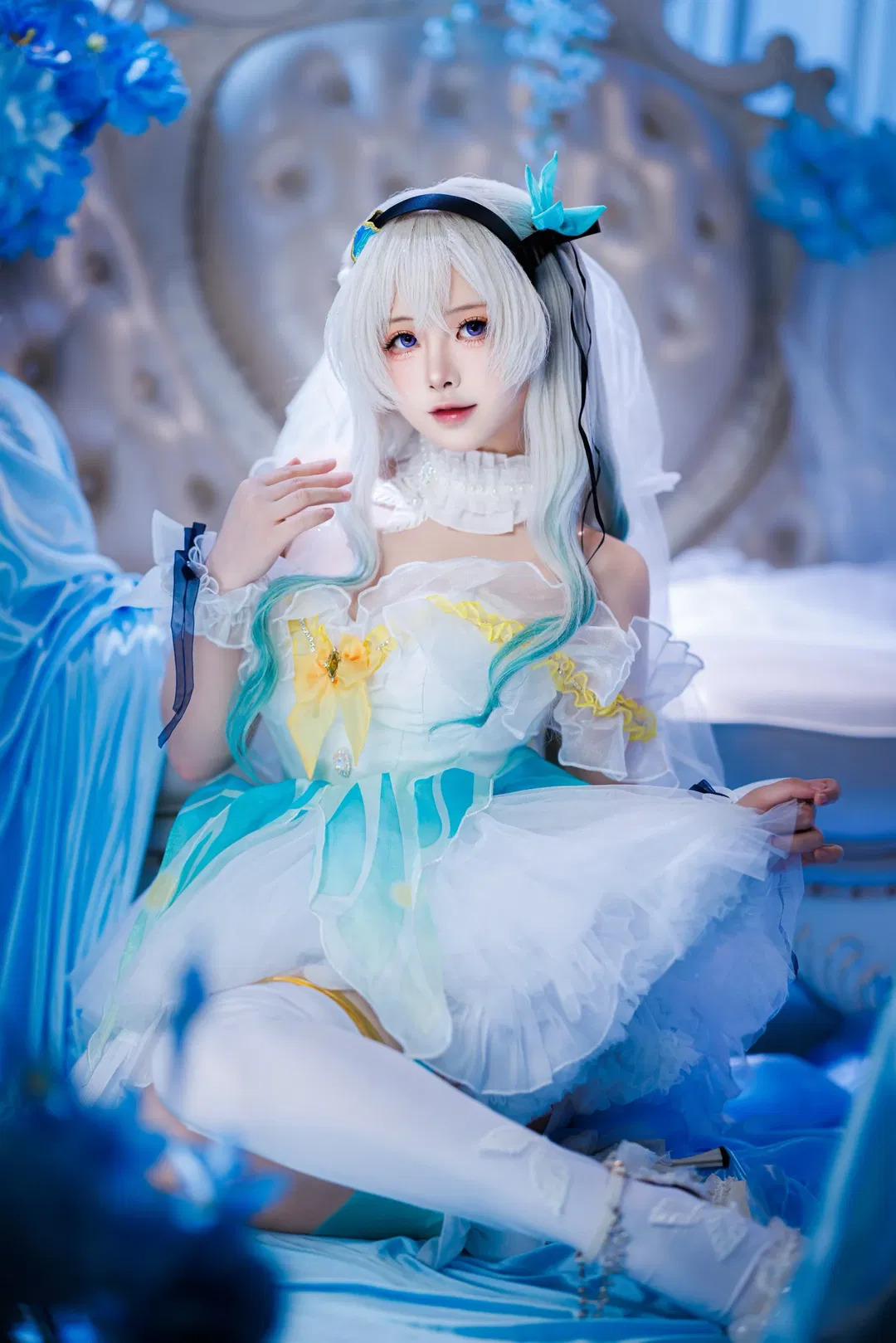 【流萤cos】崩坏星穹铁道流萤，邂逅蓝白色的梦幻 - 第 1 张