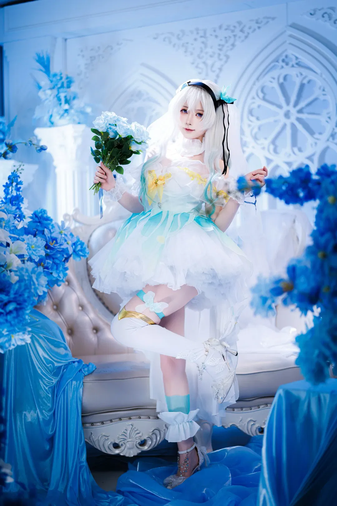 【流萤cos】崩坏星穹铁道流萤，邂逅蓝白色的梦幻 - 第 2 张