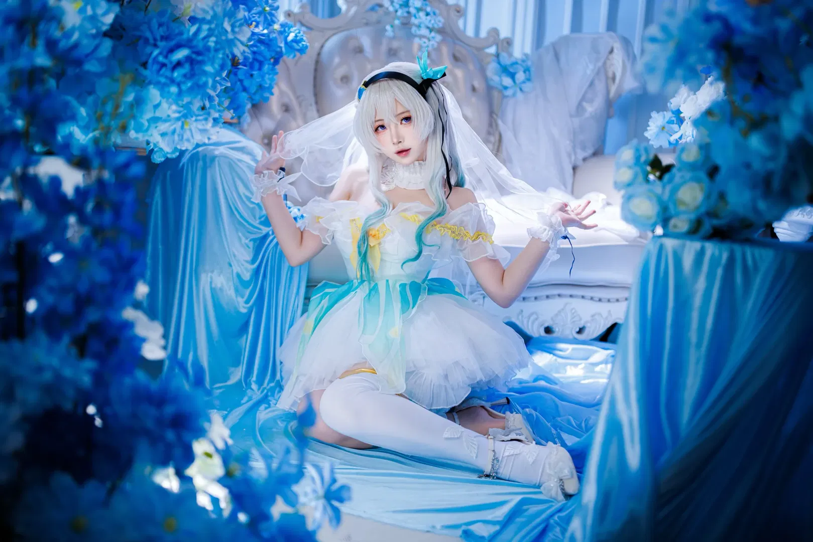 【流萤cos】崩坏星穹铁道流萤，邂逅蓝白色的梦幻 - 第 3 张