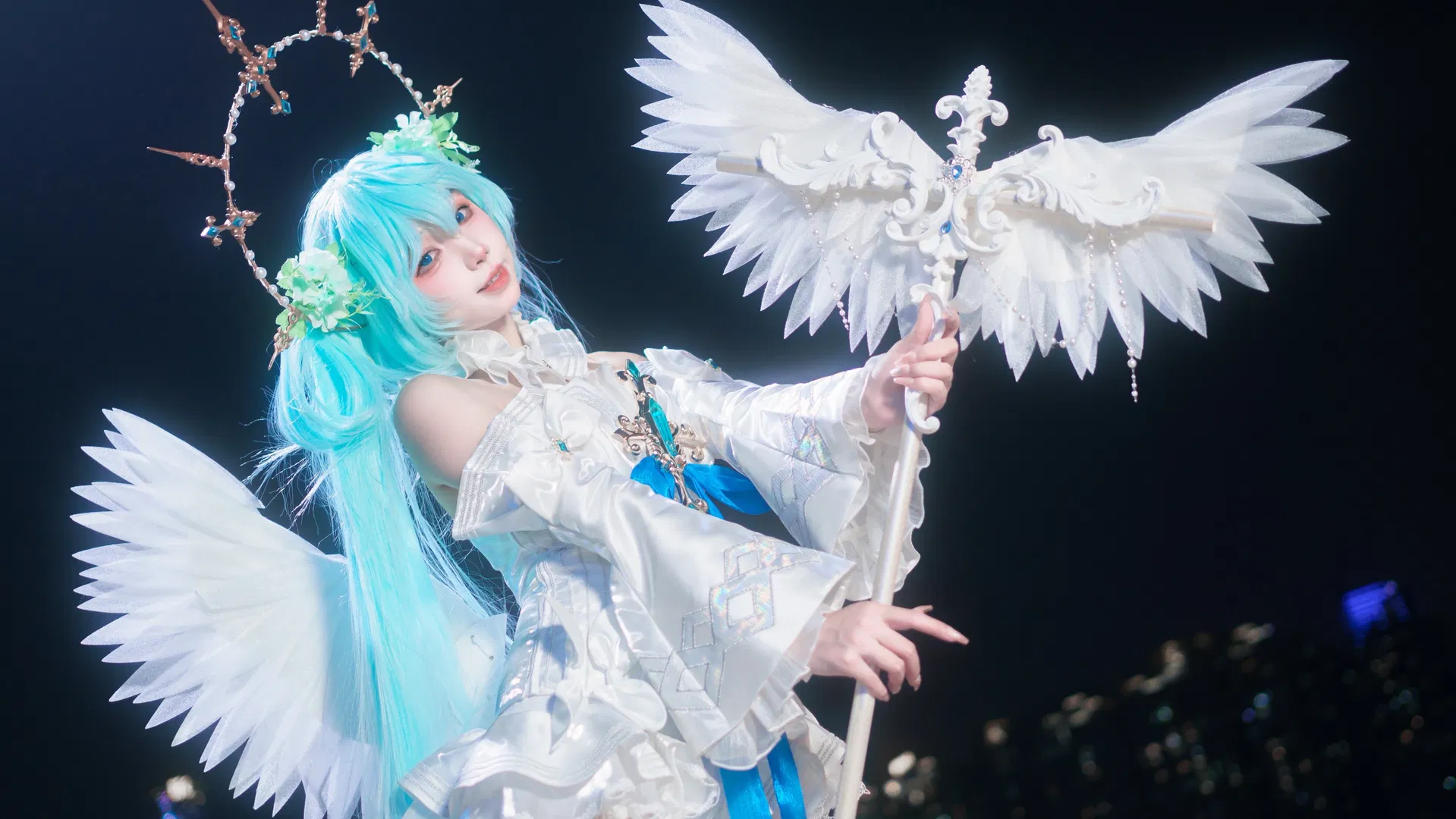 【初音未来cos】天使造型夜景正片拍摄存档 - 第 10 张