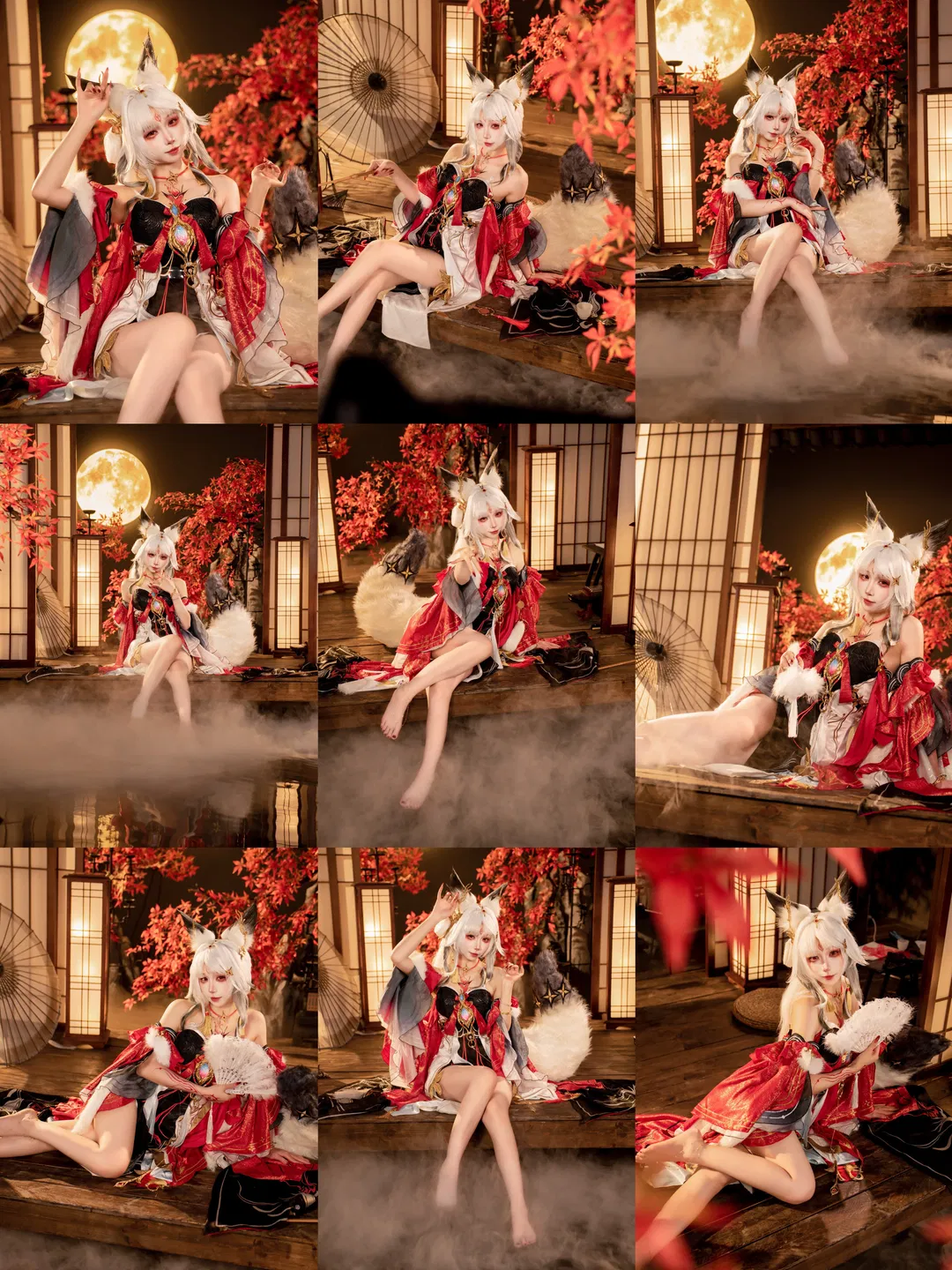 【心月狐cos】鸣潮和风月夜下的狐妖姿态与拍照分享 - 第 1 张