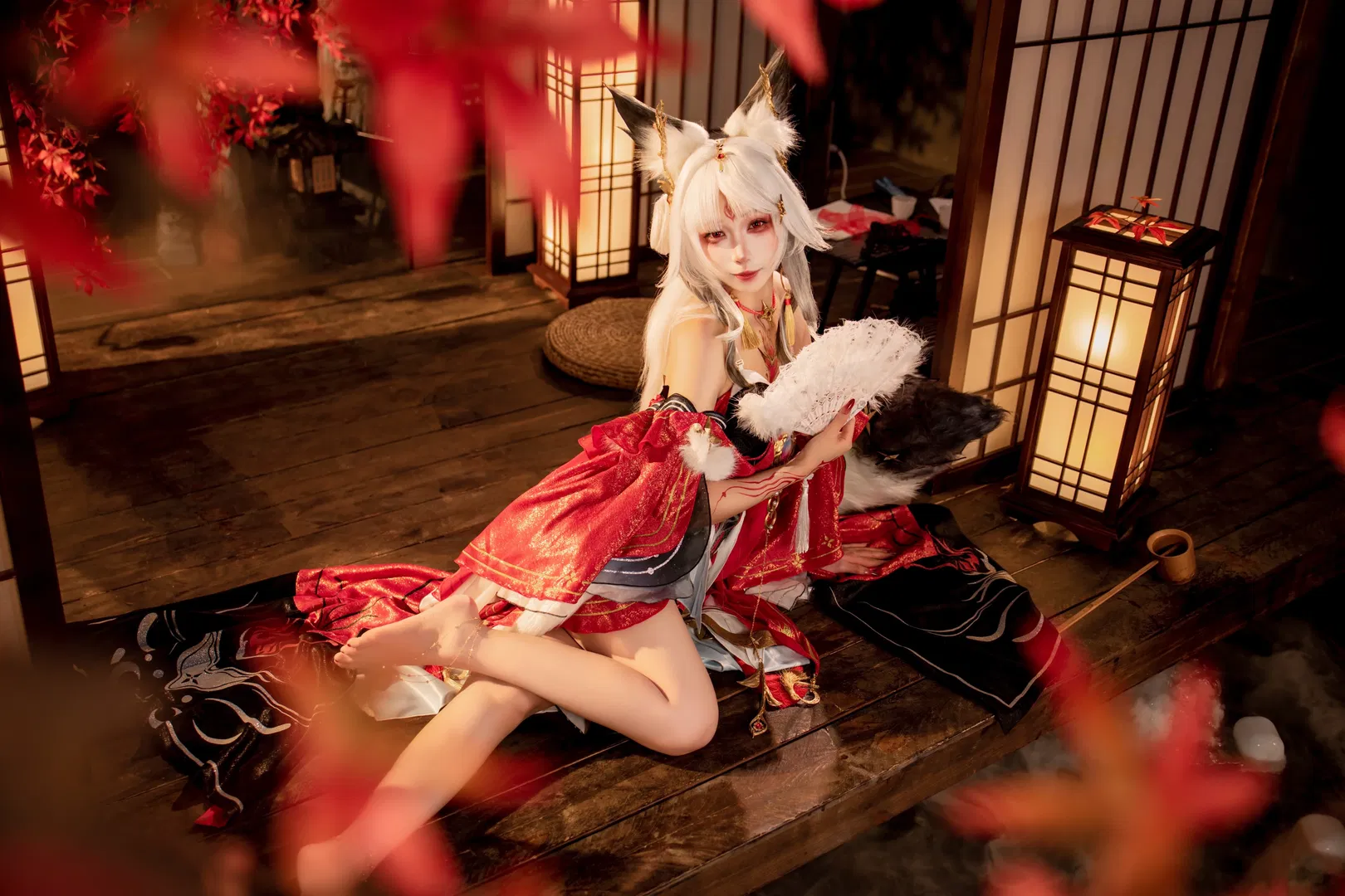 【心月狐cos】鸣潮和风月夜下的狐妖姿态与拍照分享 - 第 10 张