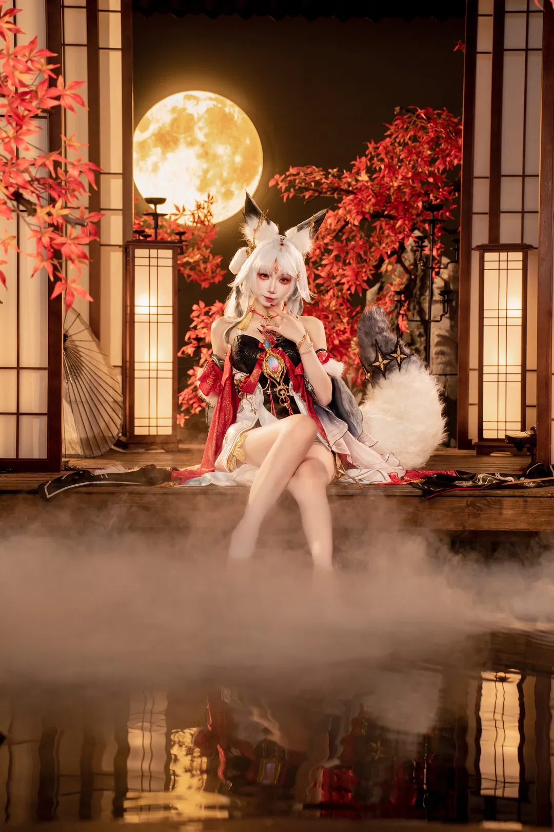 【心月狐cos】鸣潮和风月夜下的狐妖姿态与拍照分享 - 第 5 张