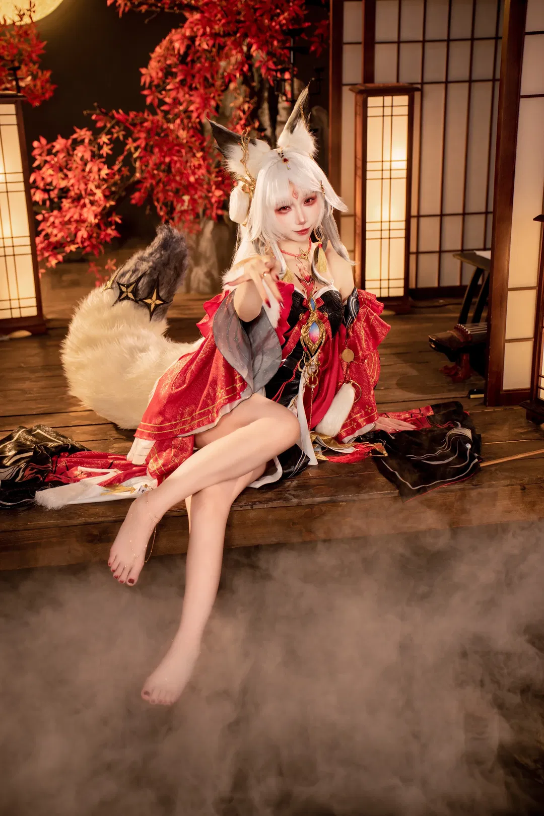 【心月狐cos】鸣潮和风月夜下的狐妖姿态与拍照分享 - 第 6 张
