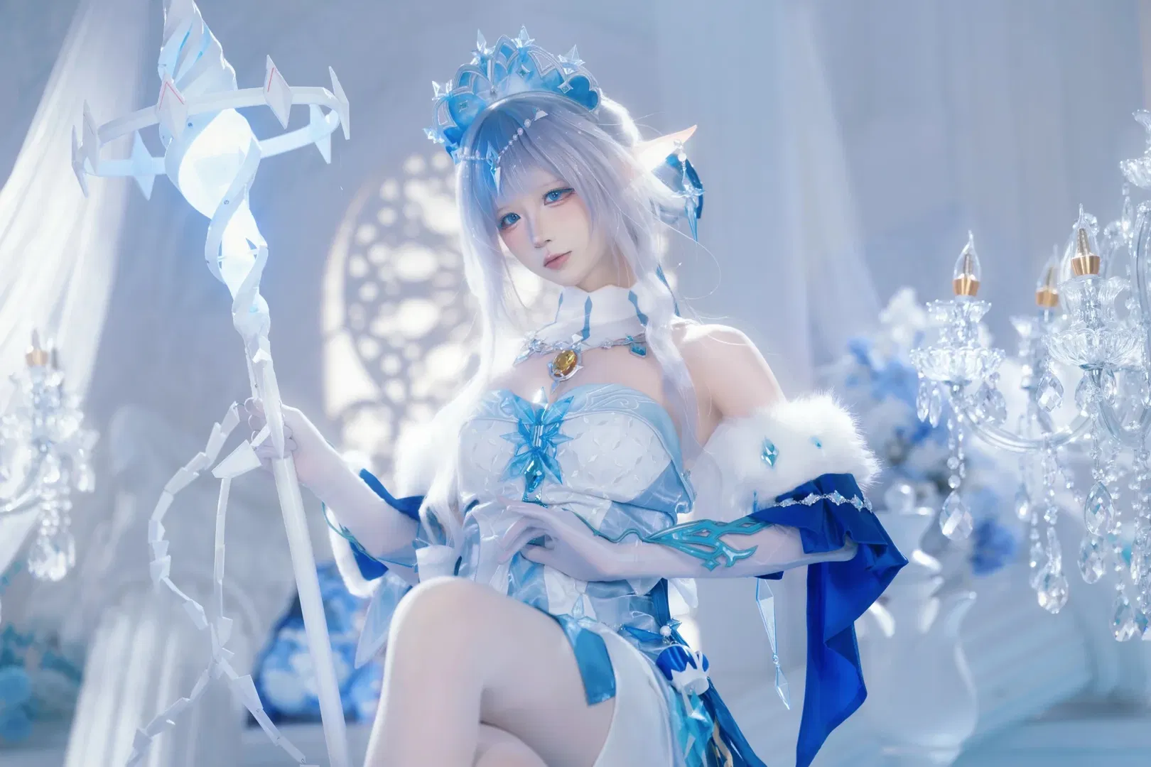 【安娜丝塔夏cos】蓝白交织的至冬冰雪序章 - 第 1 张