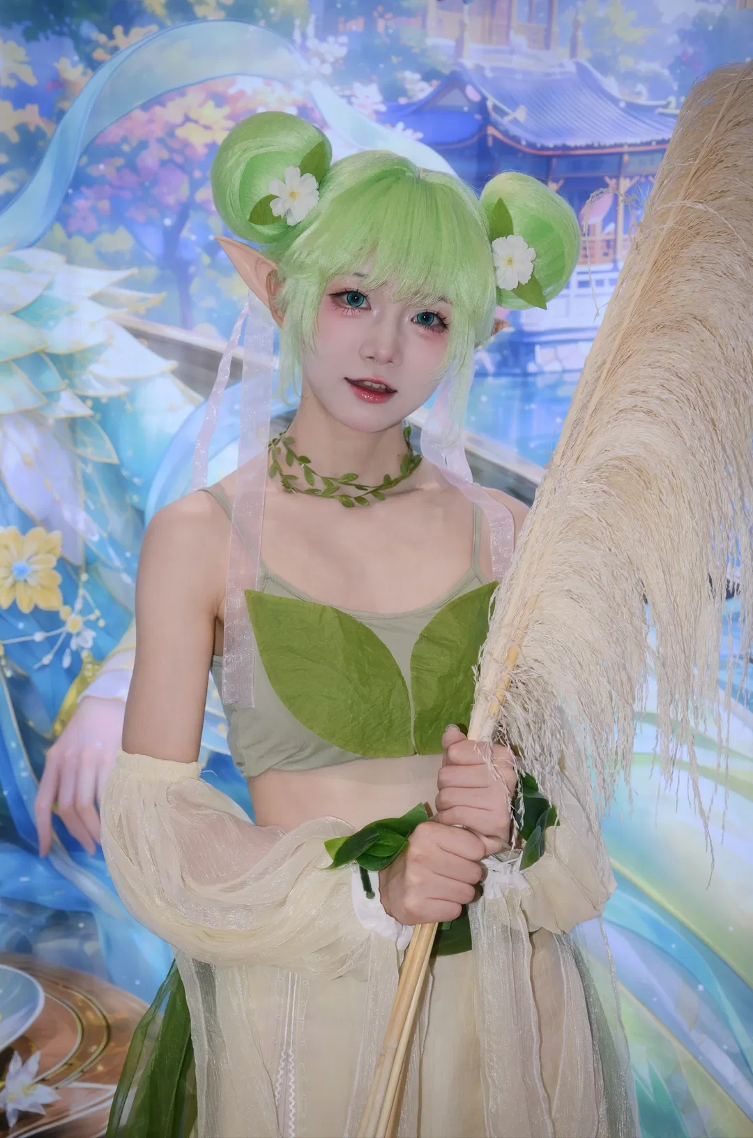 【葭月花灵cos】我的花园世界展台的绿色系精灵 - 第 3 张