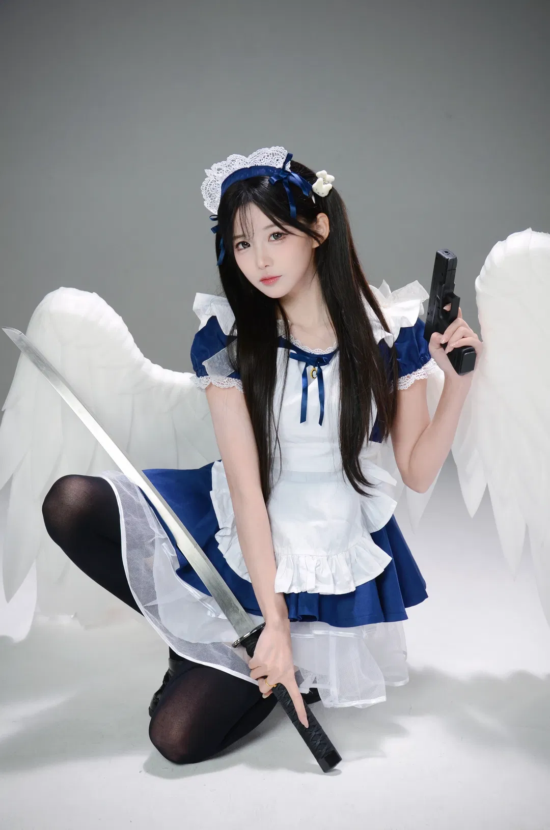 【战斗女仆】蓝白配色的极致反差 - 第 6 张