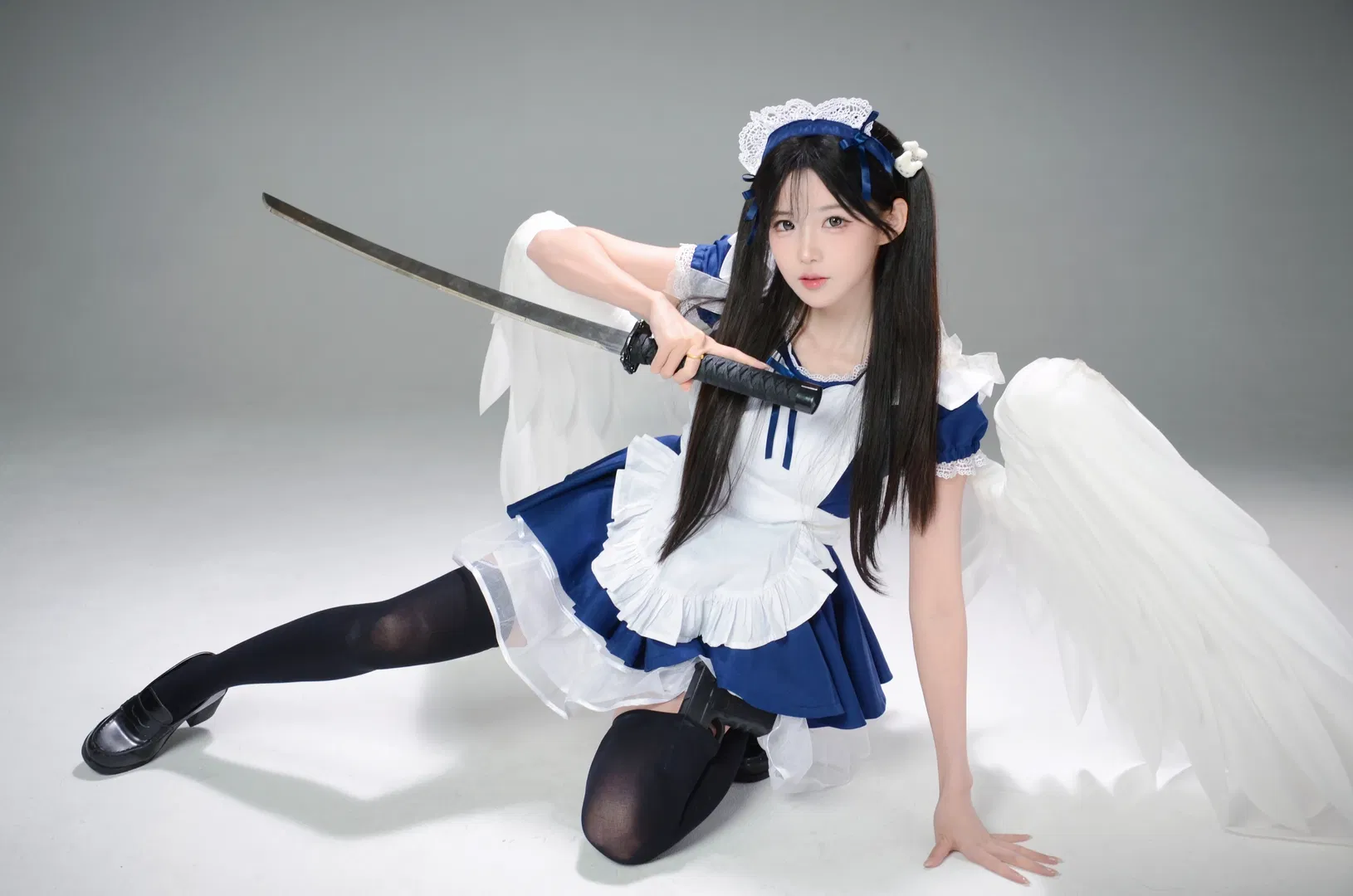 【战斗女仆】蓝白配色的极致反差 - 第 9 张