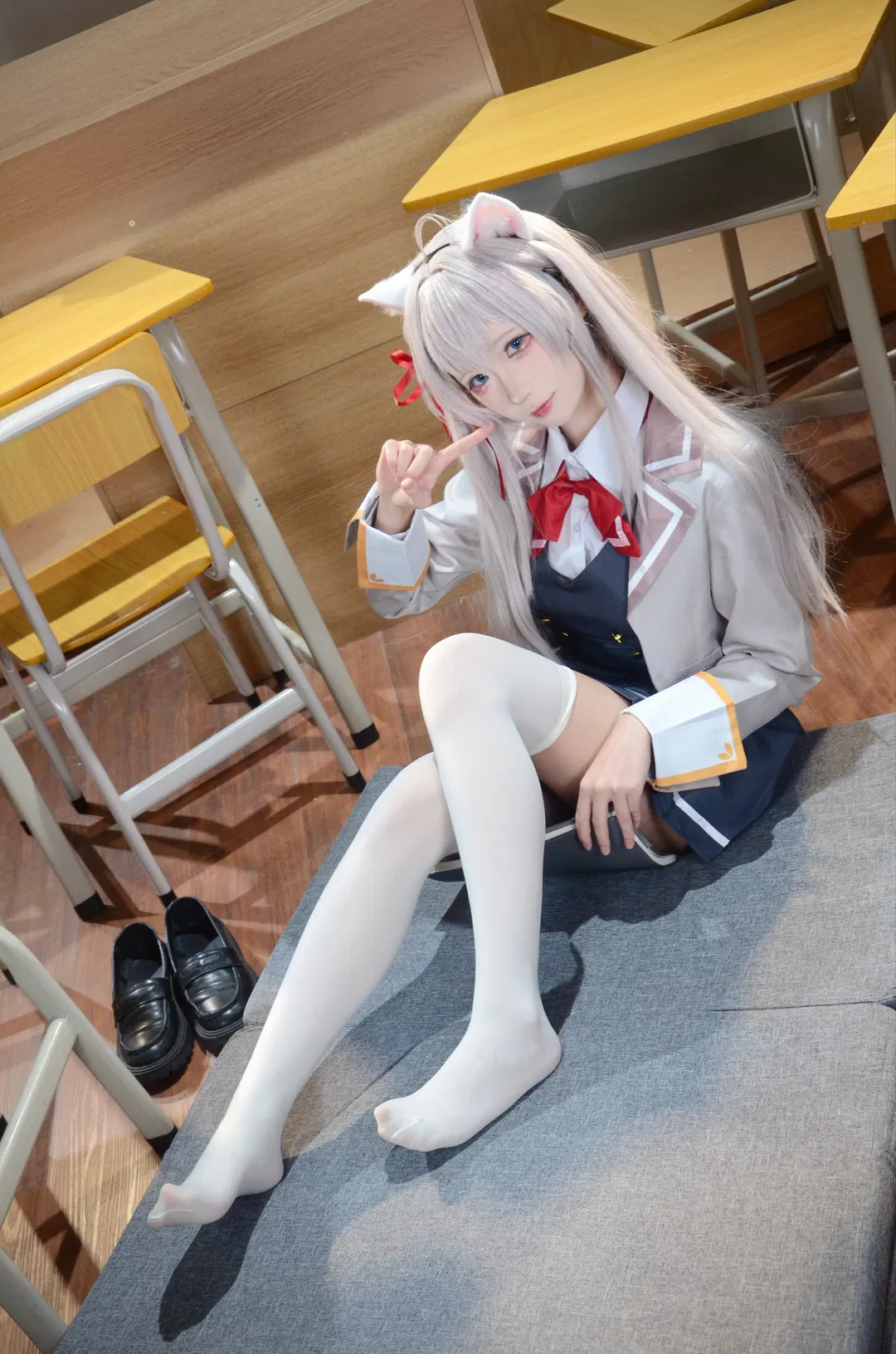 【艾莉cos】不时用俄语遮羞的邻座艾莉同学，米游棚拍记录 - 第 2 张