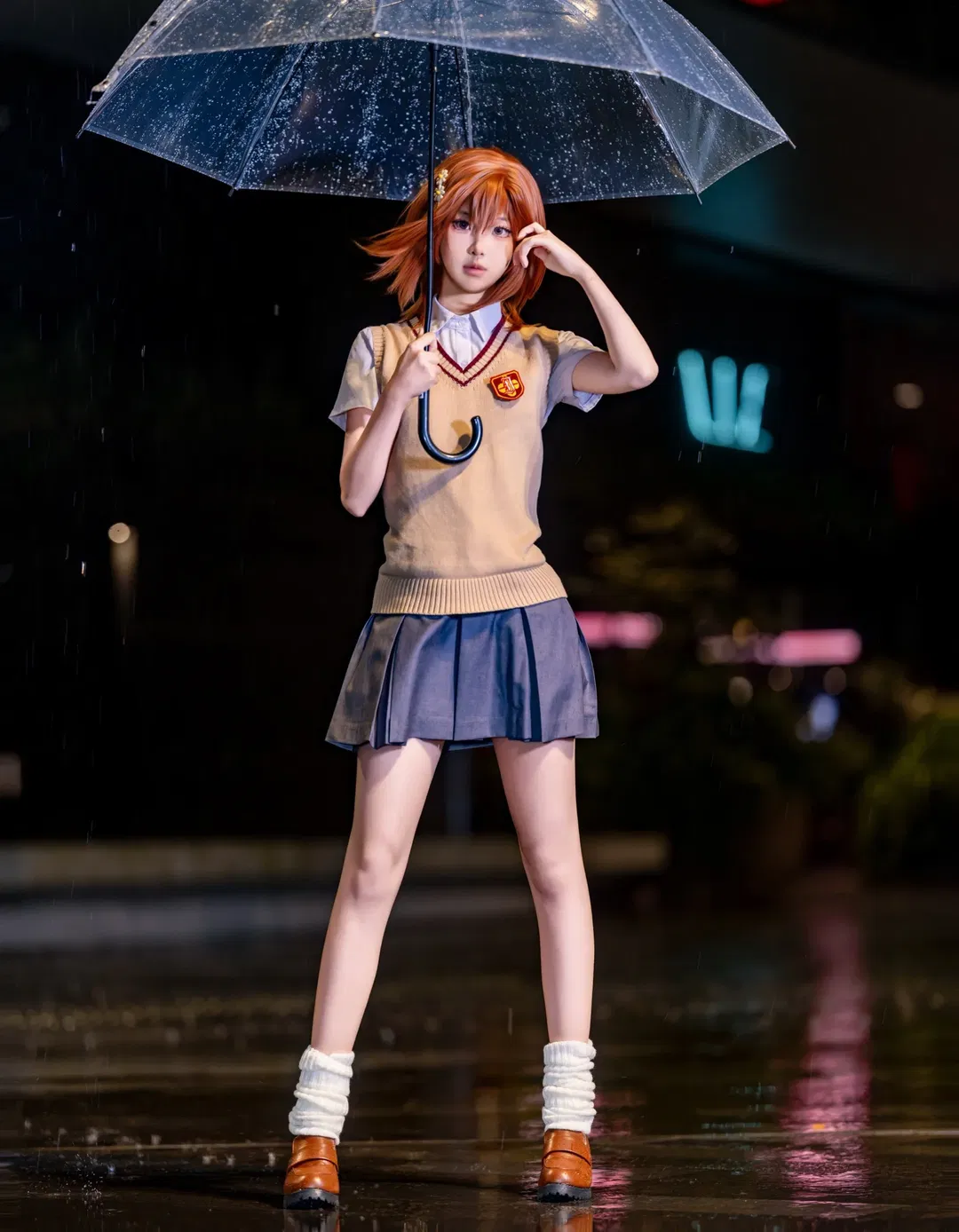【御坂美琴cos】风雨中的超电磁炮，悉尼雨夜的正片记录 - 第 1 张