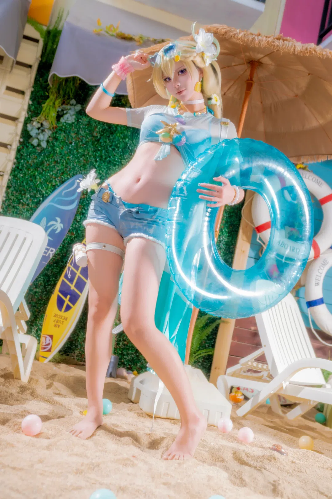 【琳奈cos】鸣潮夏日海滩的清凉打开方式 - 第 2 张