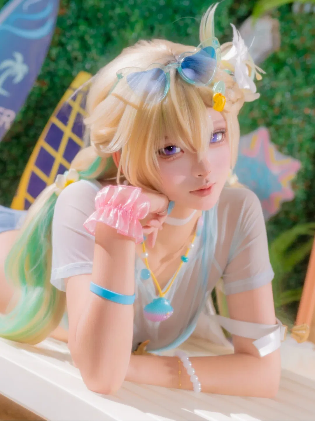 【琳奈cos】鸣潮夏日海滩的清凉打开方式 - 第 4 张