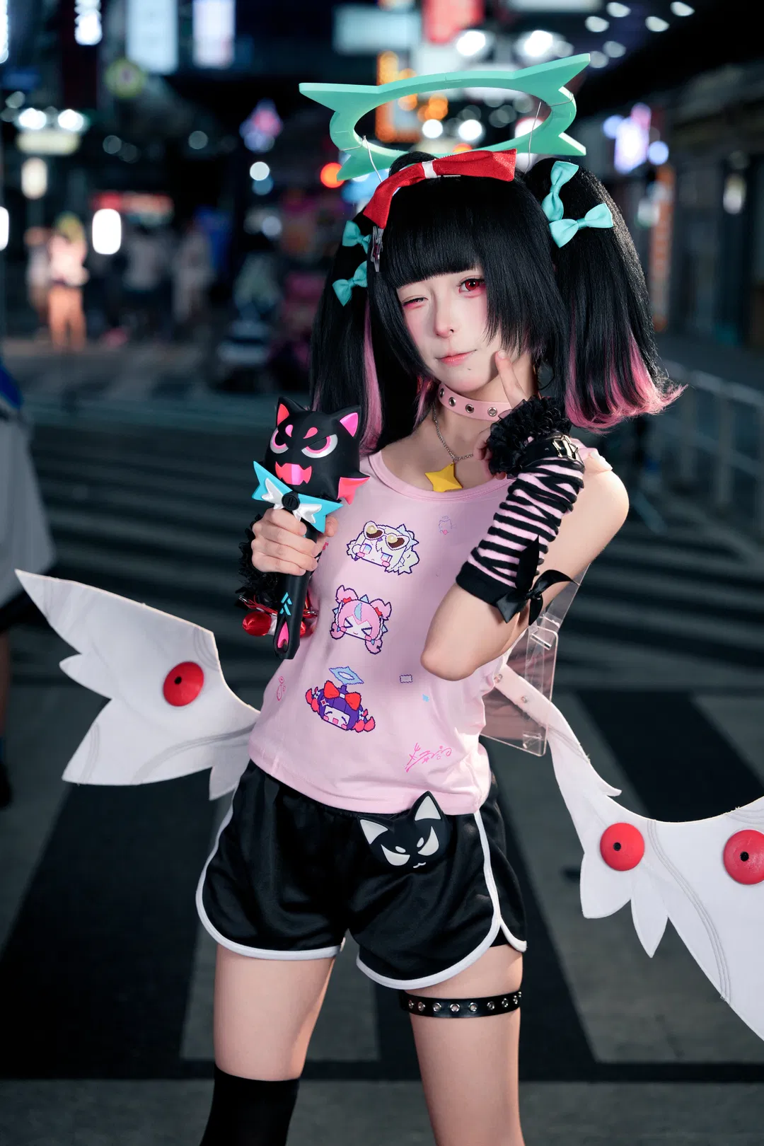【南宮羽cos】絕區零街頭穿搭，粉色小背心暗黑與甜美混搭 - 第 4 張