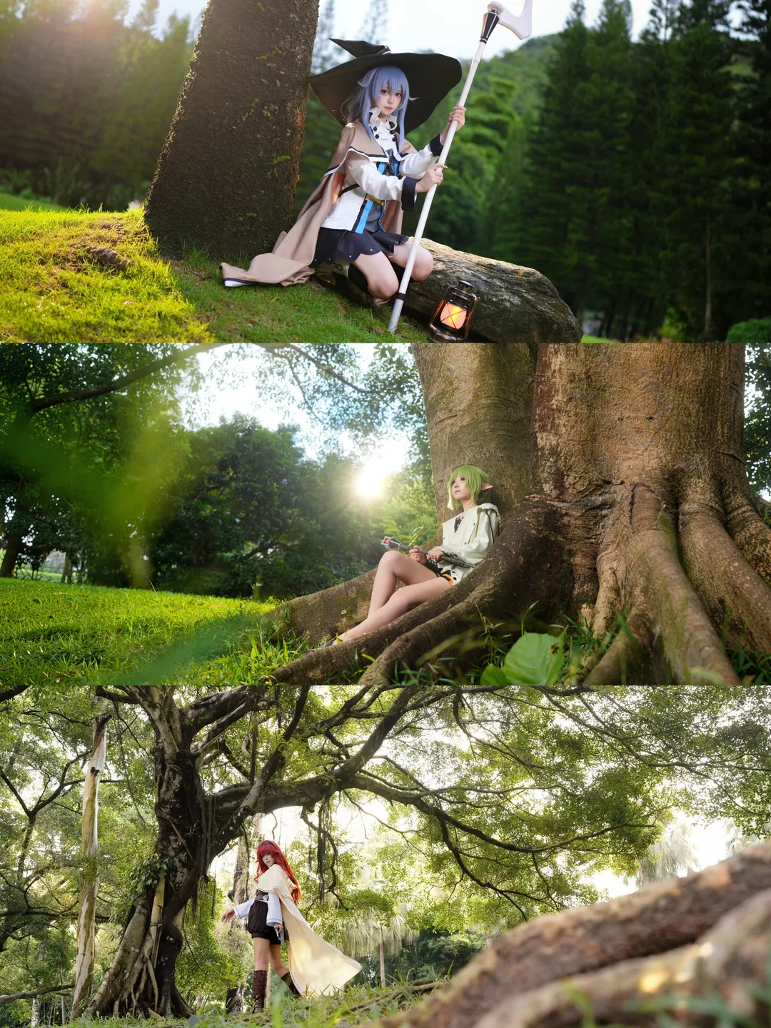 【洛琪希cos】無職轉生三連拍，藍綠紅植物園集結 - 第 1 張