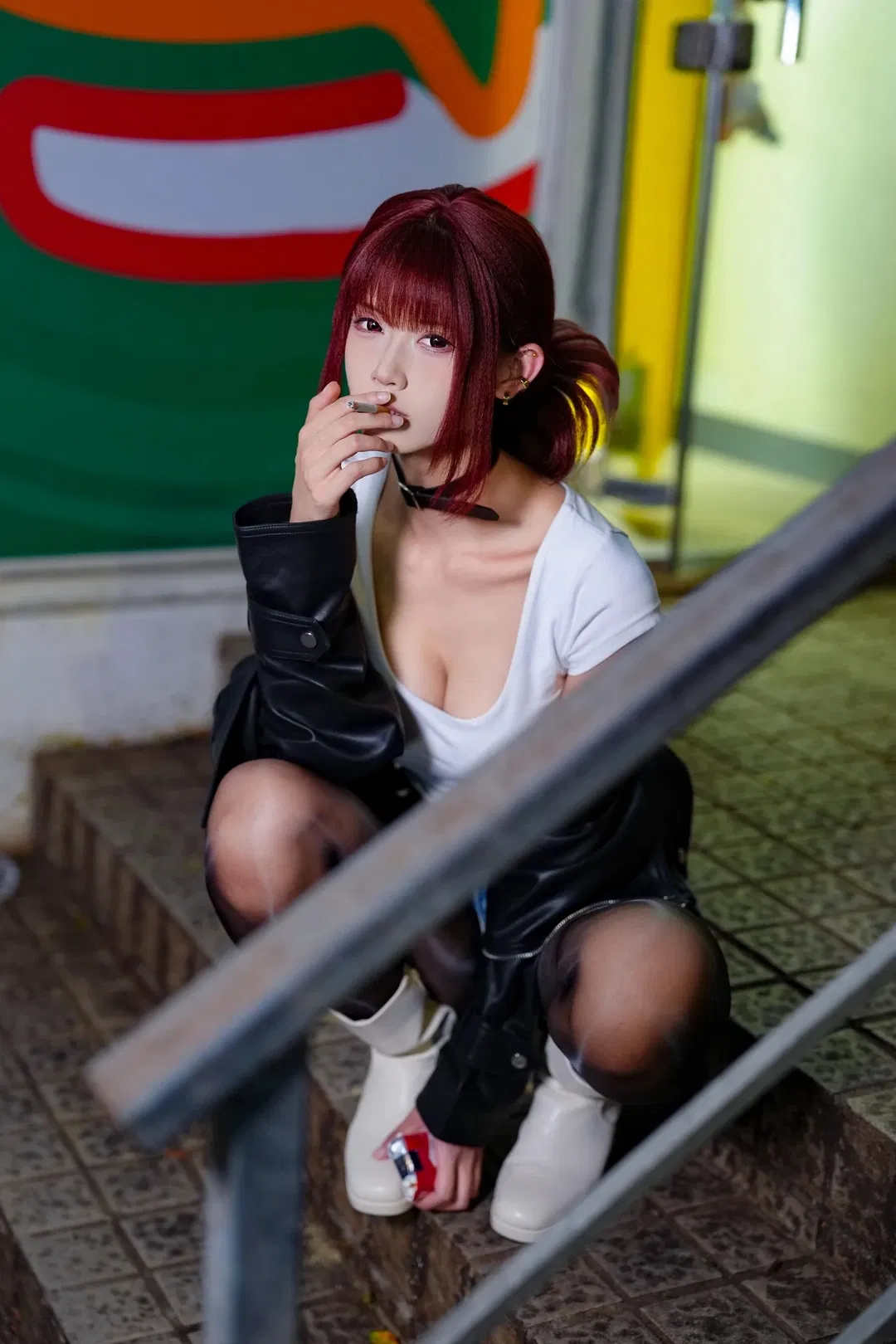 山田小姐cos 深夜便利店後門的吸菸街拍 - 第 11 張