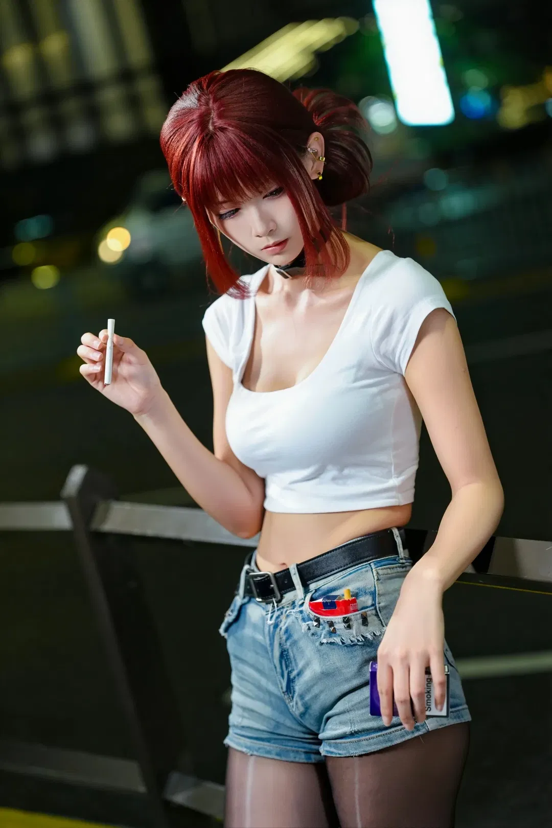 山田小姐cos 深夜便利店後門的吸菸街拍 - 第 4 張