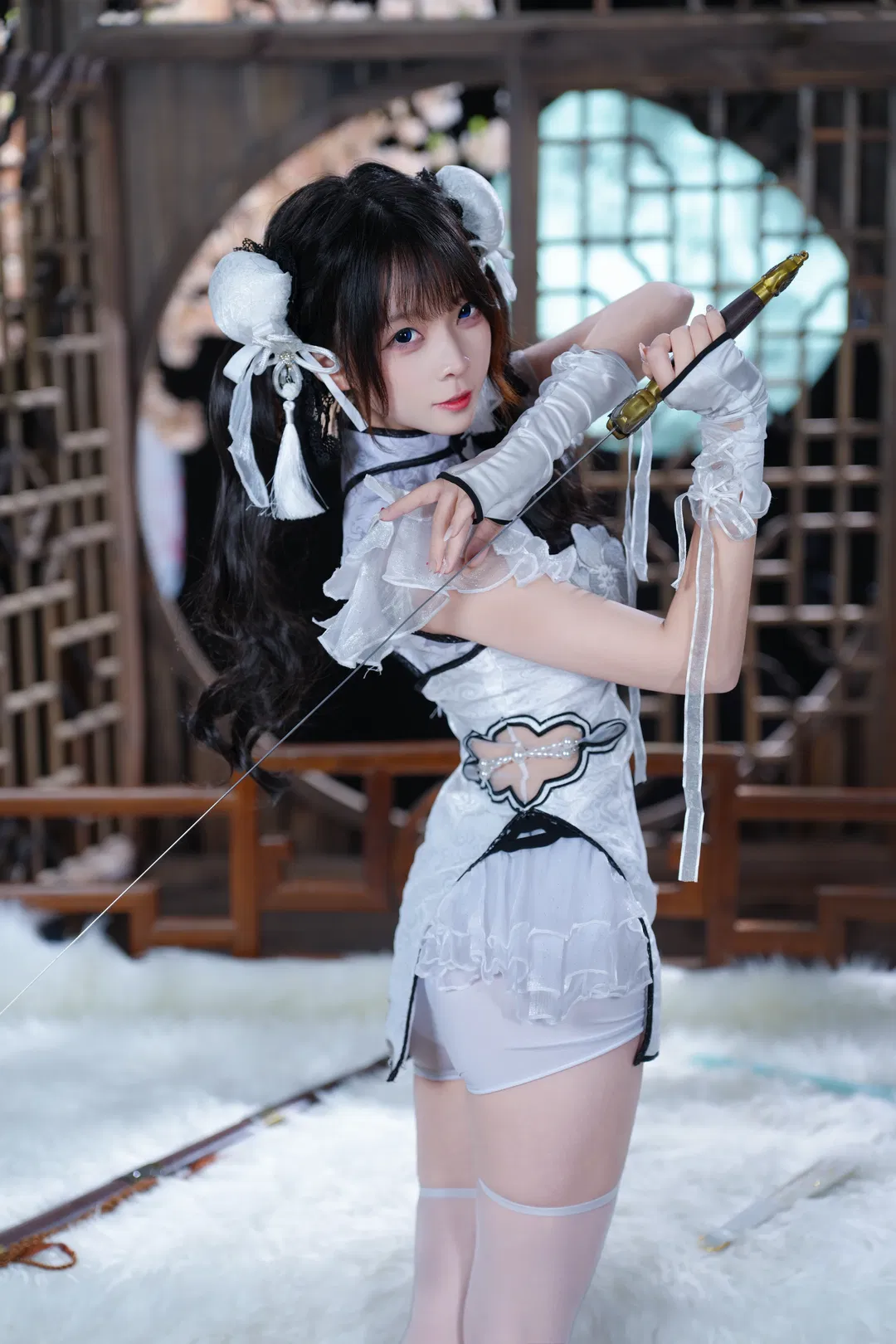 【殷紫萍cos】永劫无间玉髓冰心，白丝持剑的飒爽江湖 - 第 7 张
