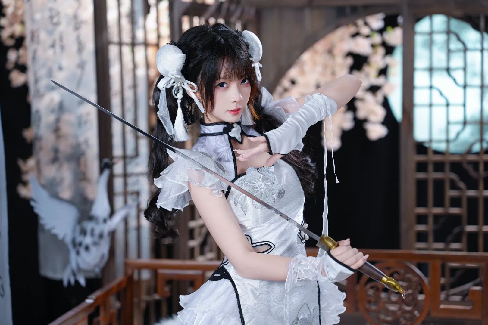 【殷紫萍cos】永劫无间玉髓冰心，白丝持剑的飒爽江湖