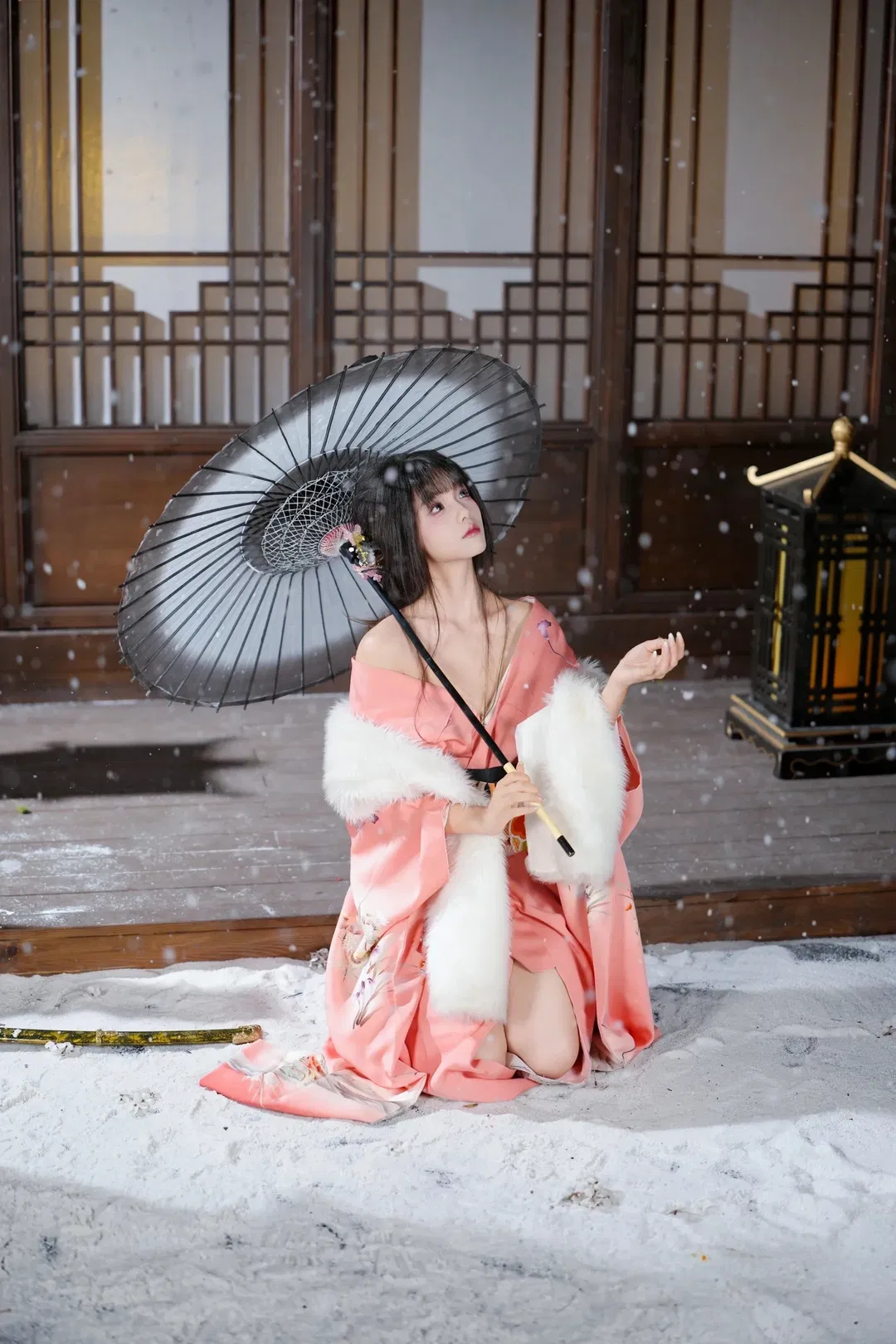 粉衣木屐雪中獨行，這套和風古裝寫真的清冷感拉滿 - 第 11 張