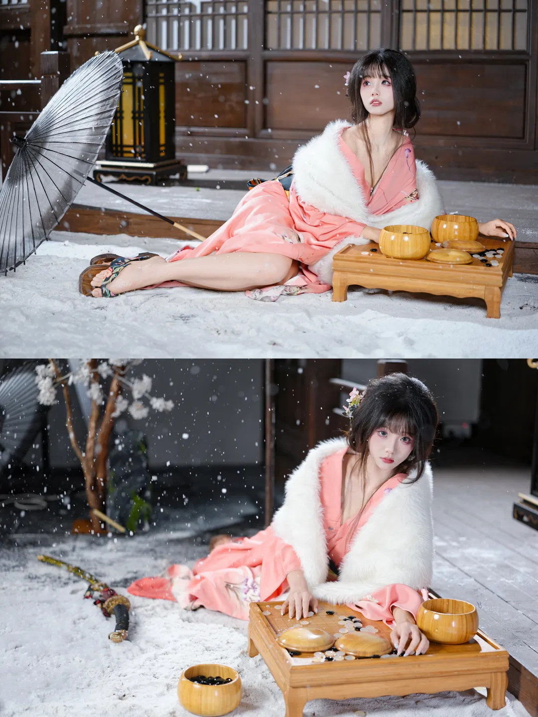粉衣木屐雪中獨行，這套和風古裝寫真的清冷感拉滿 - 第 13 張
