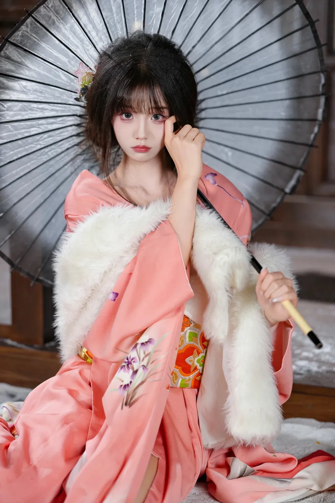 粉衣木屐雪中獨行，這套和風古裝寫真的清冷感拉滿 - 第 16 張