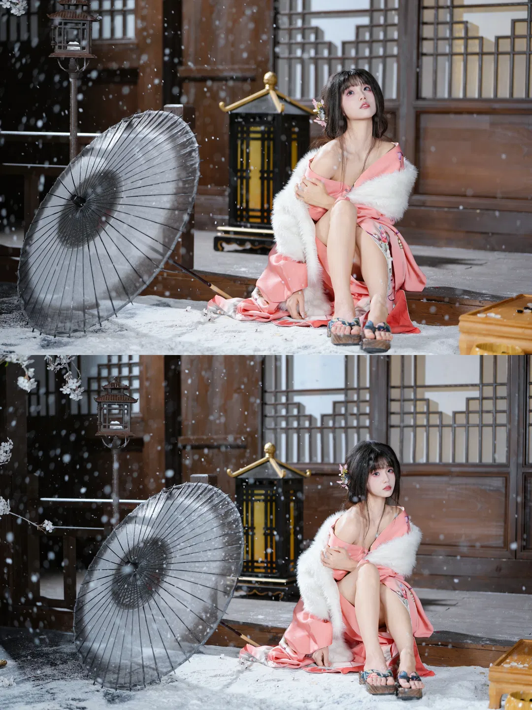 粉衣木屐雪中獨行，這套和風古裝寫真的清冷感拉滿 - 第 8 張