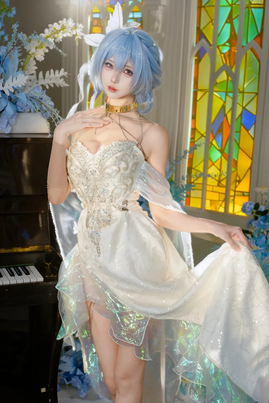 【守岸人cos】鸣潮守岸人，彩窗与钢琴前的光影记录 - 第 6 张