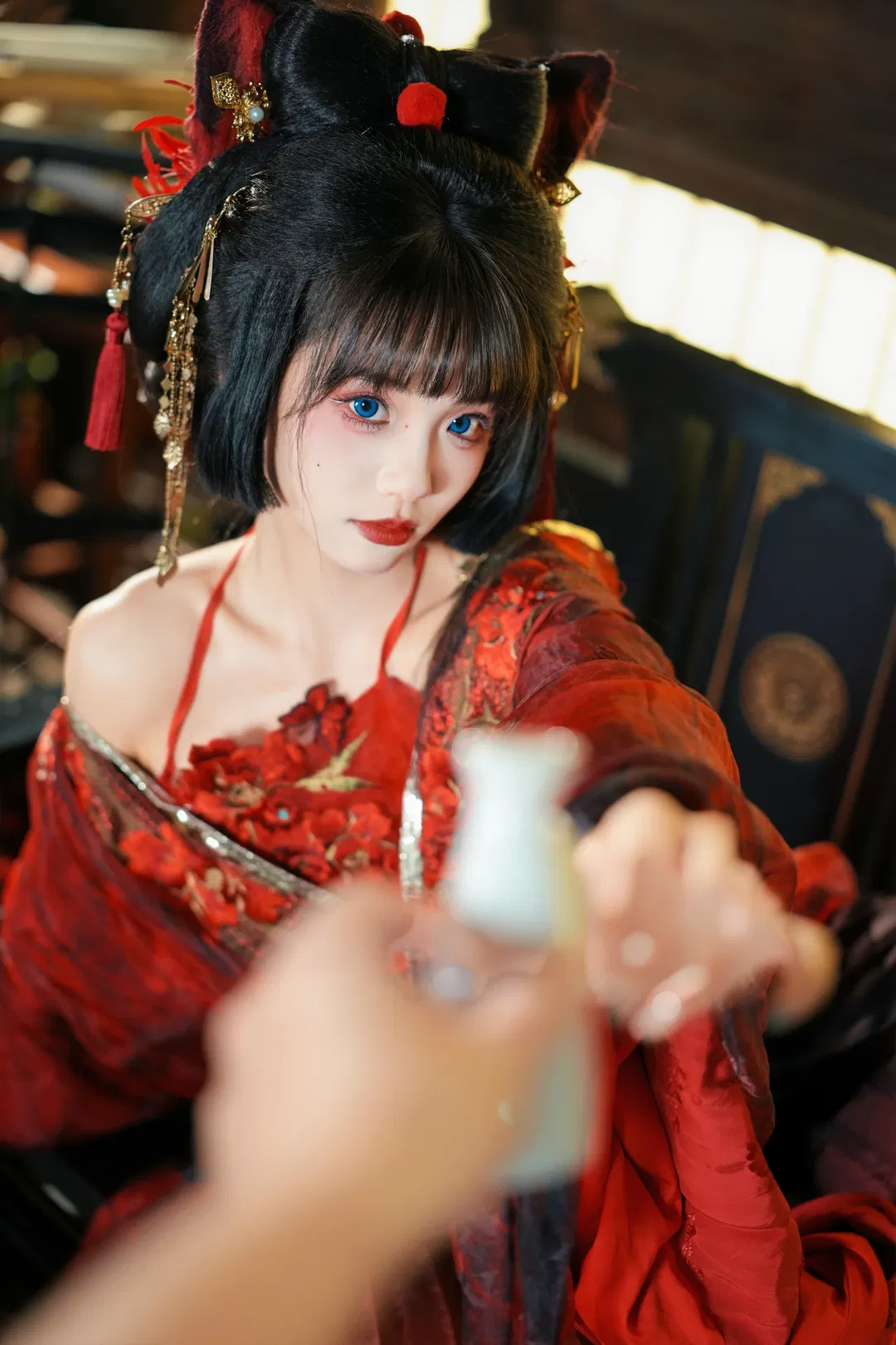 六扇门红衣捕快设定，狐系古风写真分享 - 第 14 张