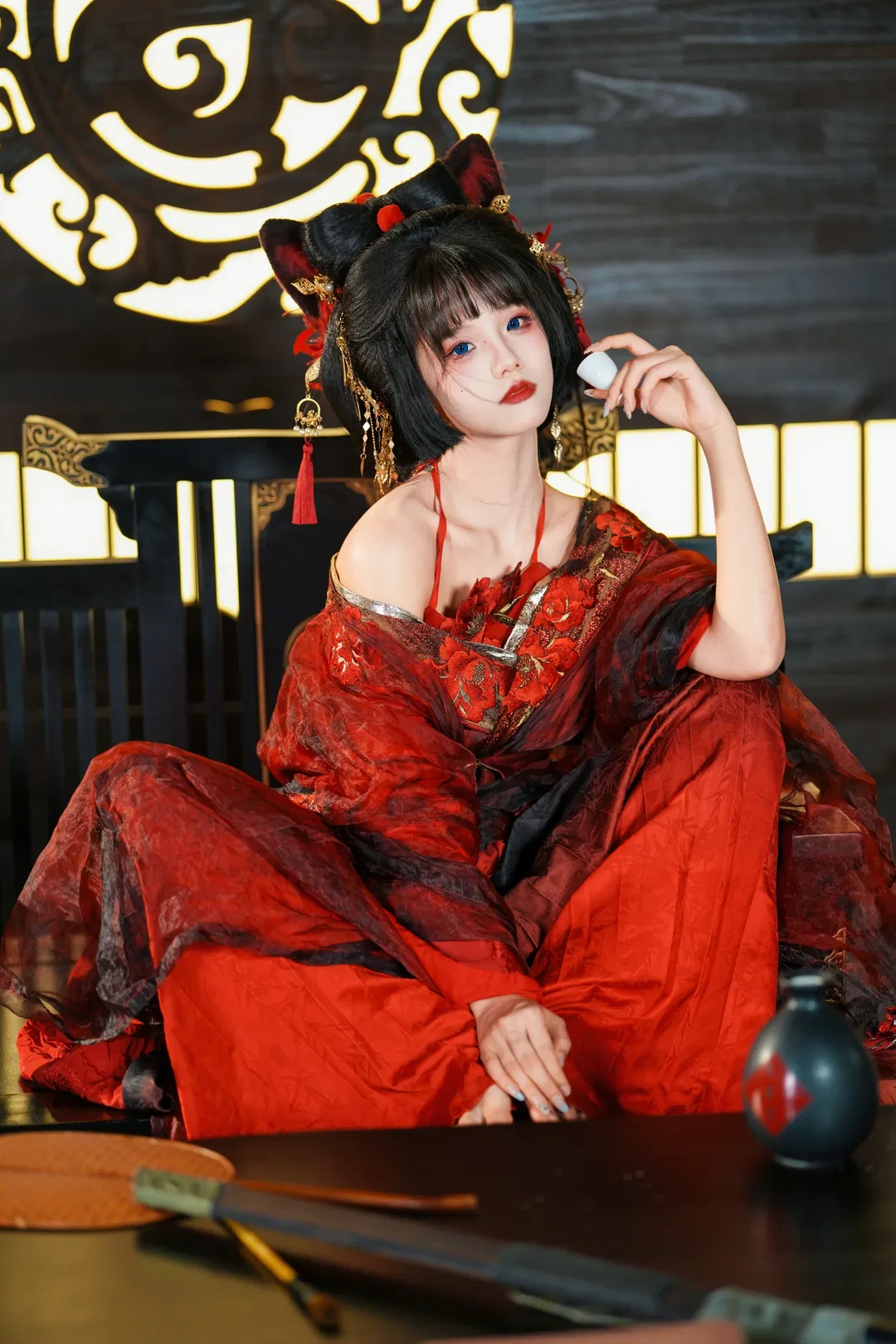 六扇门红衣捕快设定，狐系古风写真分享 - 第 15 张
