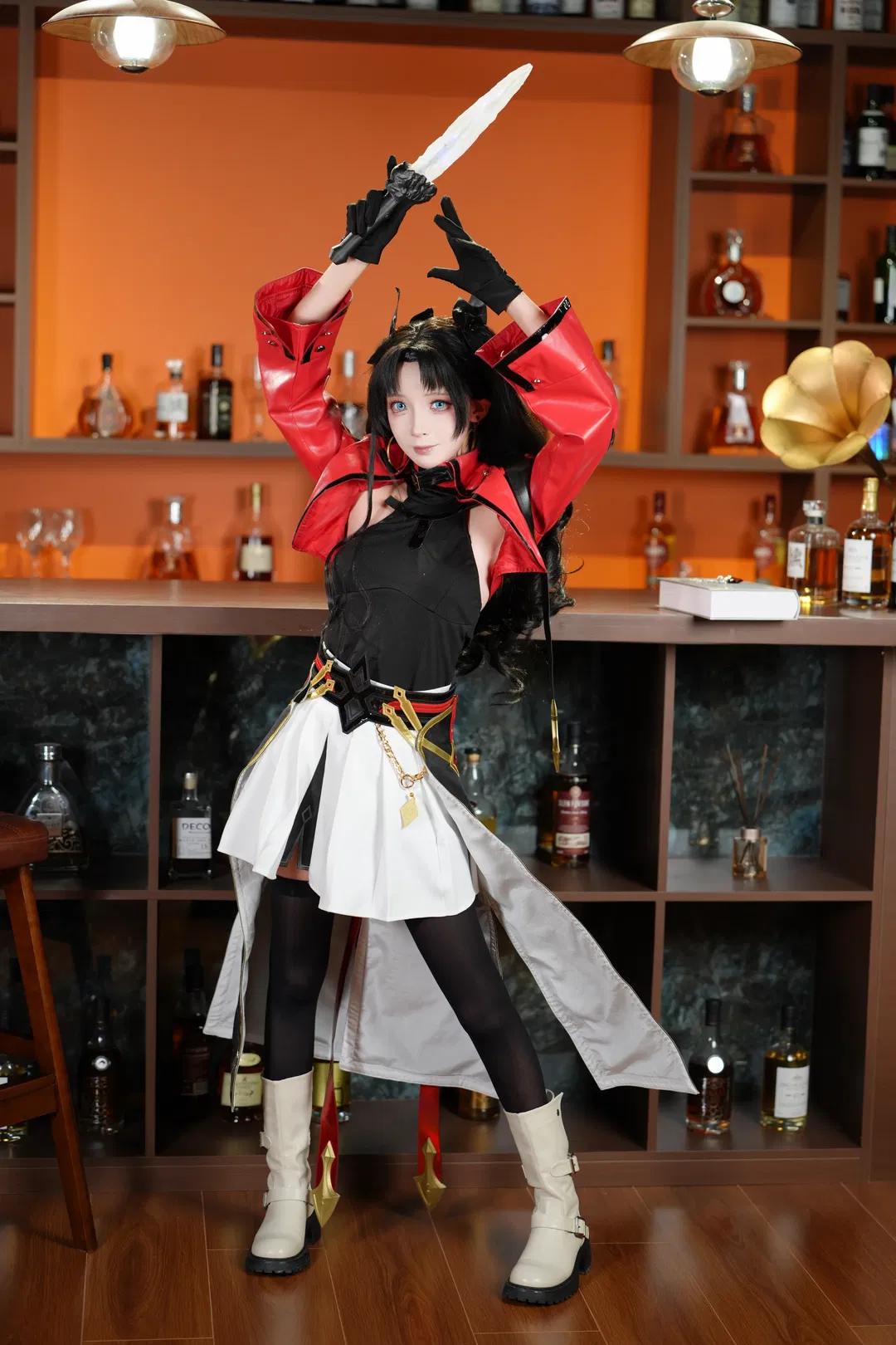 【遠坂凜cos】崩壞星穹鐵道風格下的紅衣黑絲造型挑戰 - 第 3 張