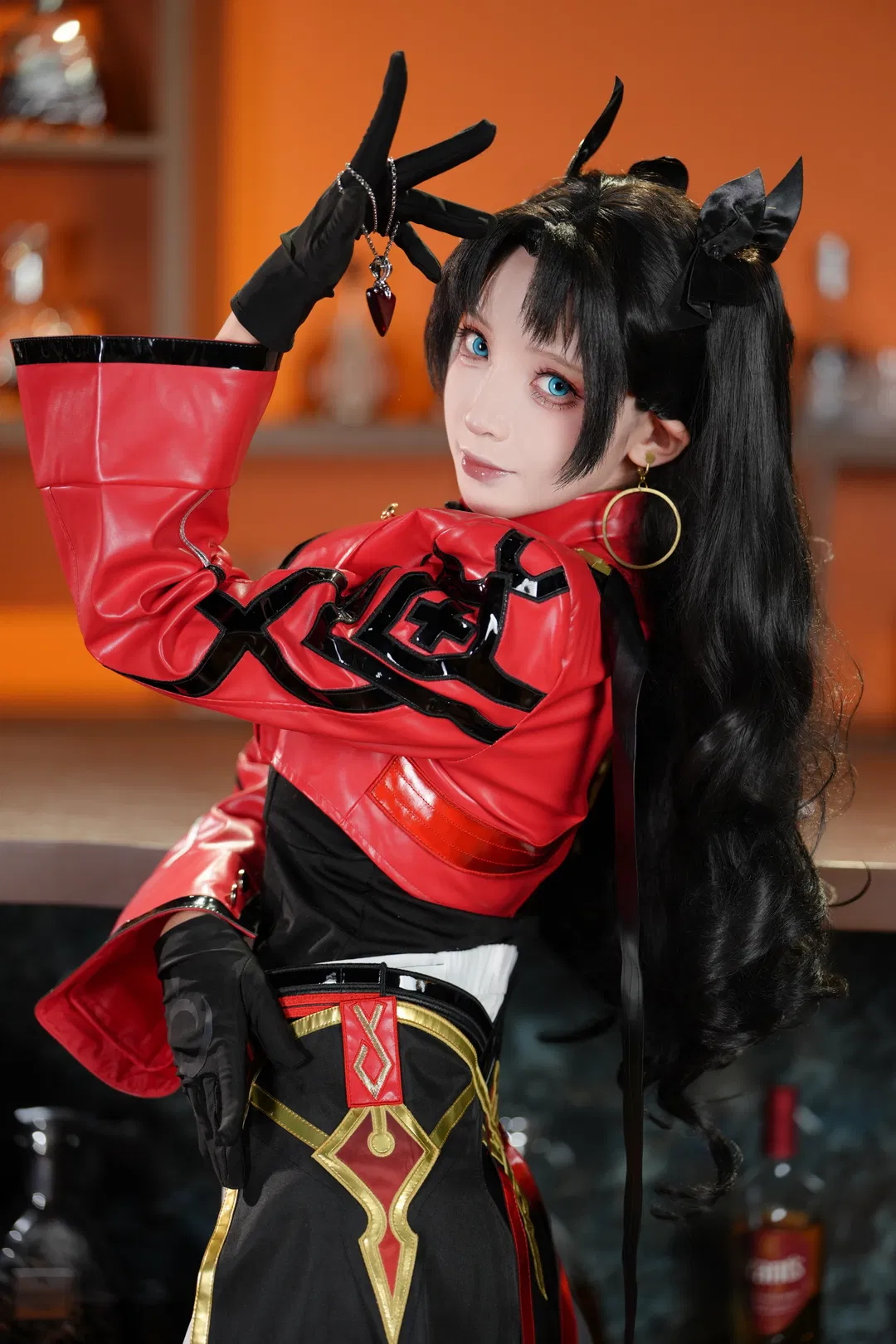 【遠坂凜cos】崩壞星穹鐵道風格下的紅衣黑絲造型挑戰 - 第 6 張