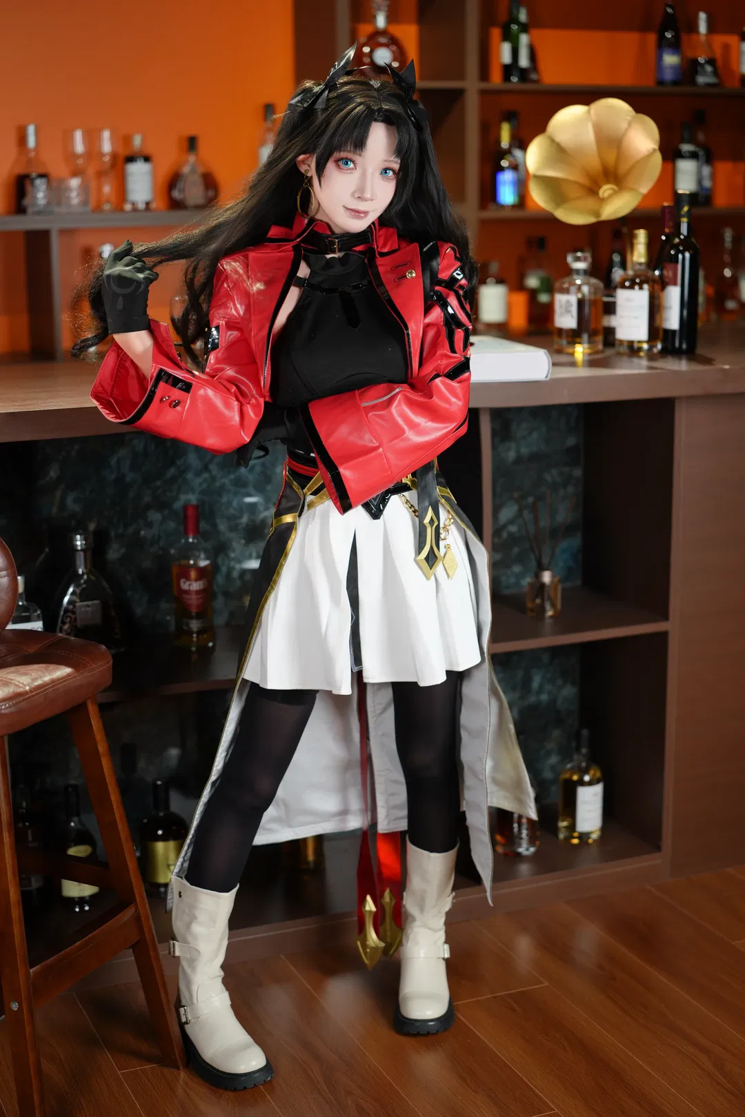 【遠坂凜cos】崩壞星穹鐵道風格下的紅衣黑絲造型挑戰 - 第 7 張