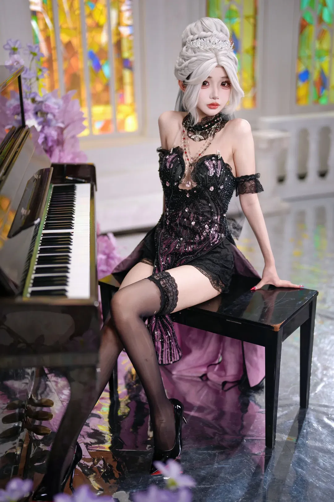 【季莹莹cos】永劫无间御姐黑丝高跟暗夜风 - 第 11 张