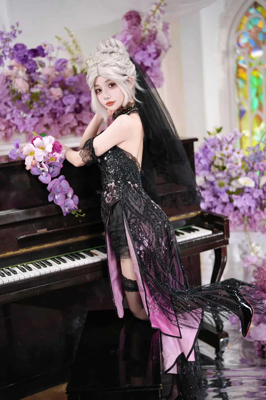 【季莹莹cos】永劫无间御姐黑丝高跟暗夜风 - 第 13 张