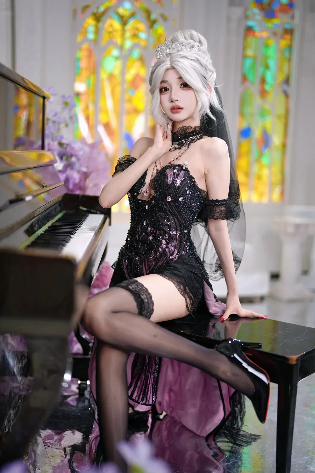 【季莹莹cos】永劫无间御姐黑丝高跟暗夜风 - 第 15 张